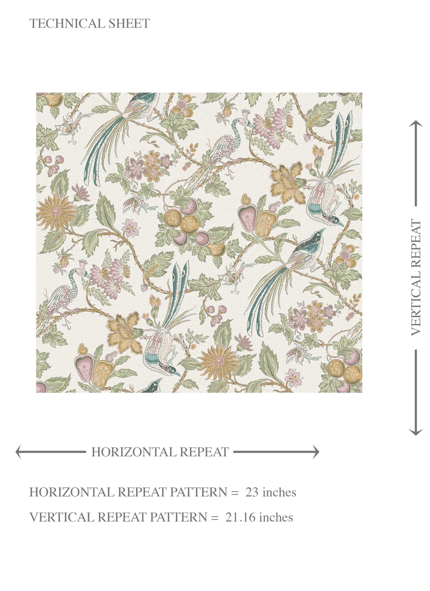 Floral/ Birds Print Kids Room Wallpaper (Pink/ Yellow/ Green/ Blue)