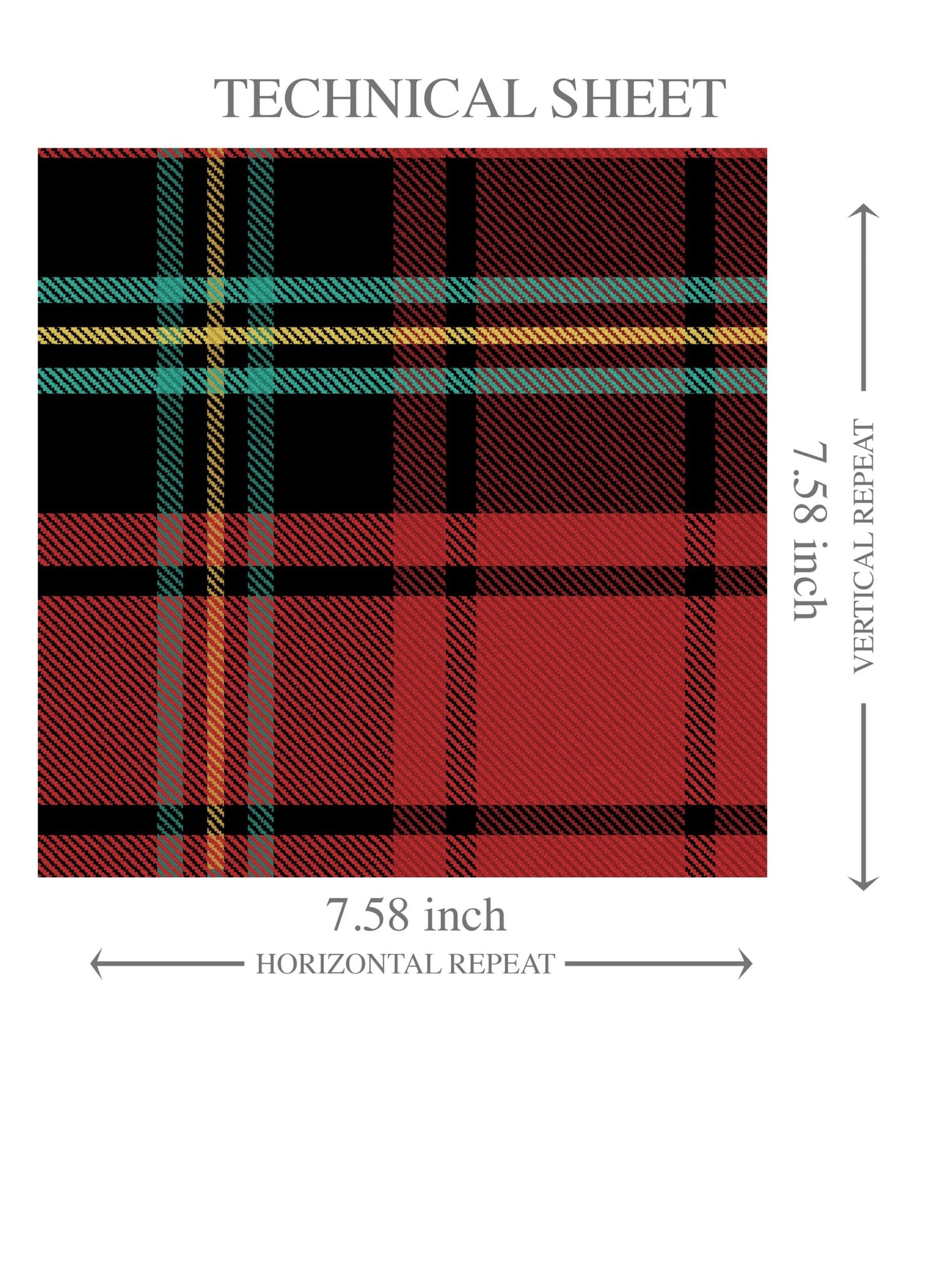 Geometric Plaid Checkered Kids Room Wallpaper (Red/ Black/ Yellow/ Aqua)