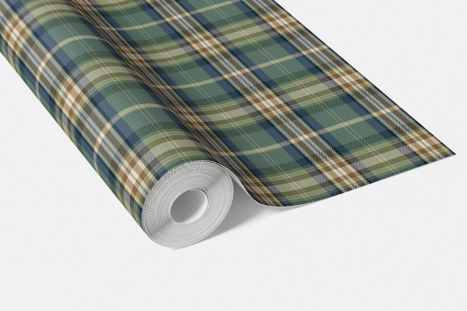 Geometric Plaid Checkered Bathroom Wallpaper (Green/ Blue/ Beige/ Brown)