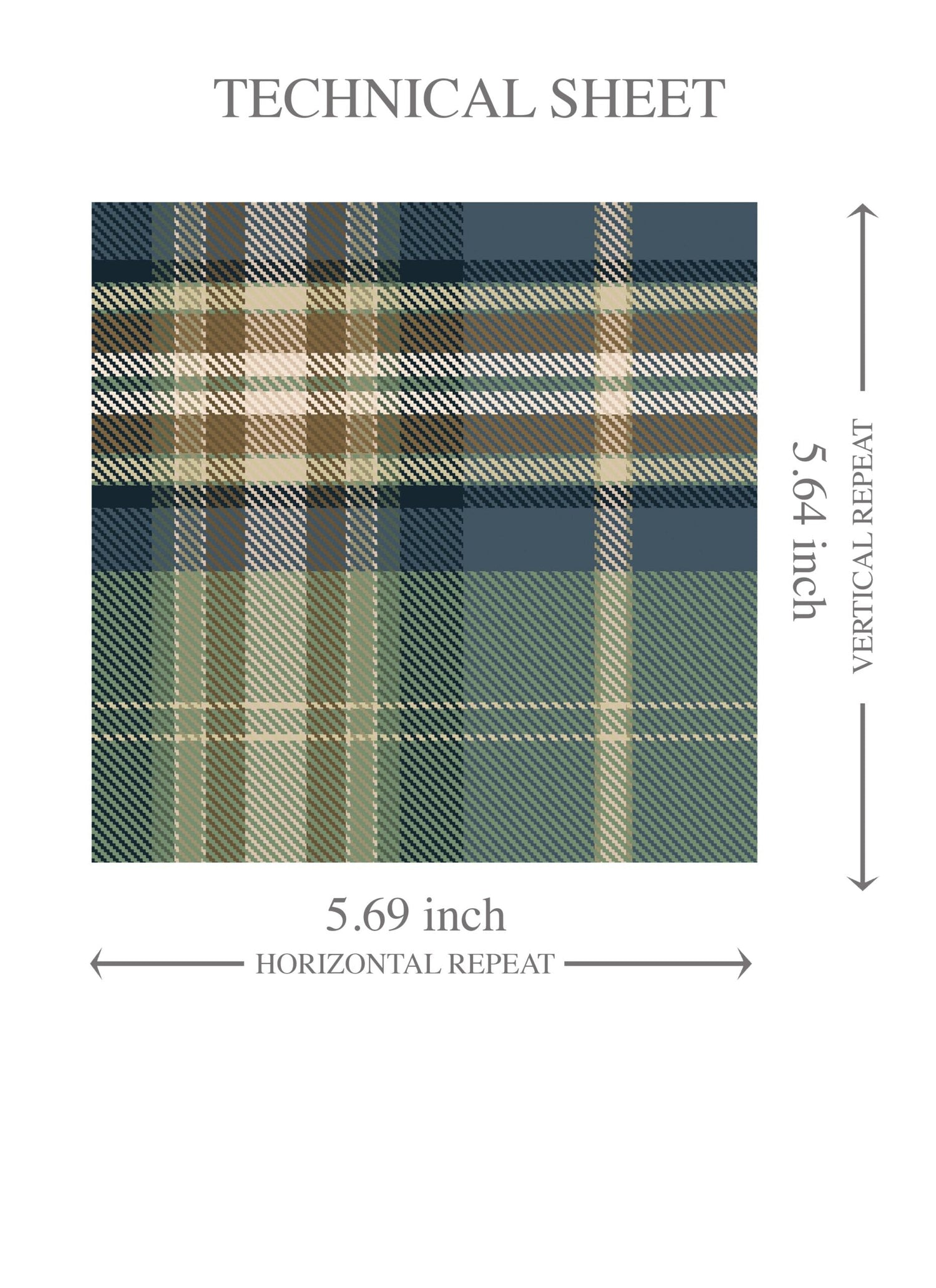 Geometric Plaid Checkered Kids Room Wallpaper (Green/ Blue/ Beige/ Brown)