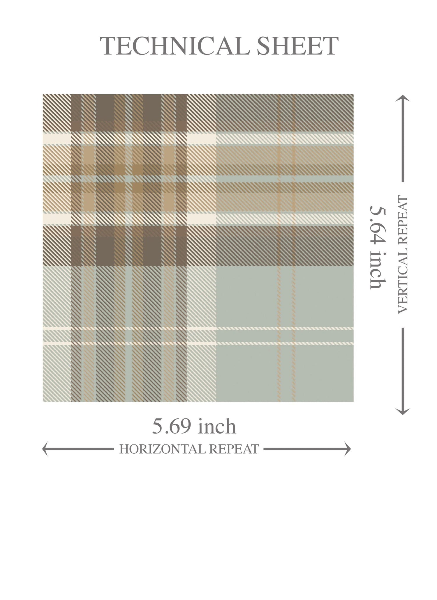 Geometric Plaid Checkered Kids Room Wallpaper (Gray-Green/ Brown/ Beige/ Cream)