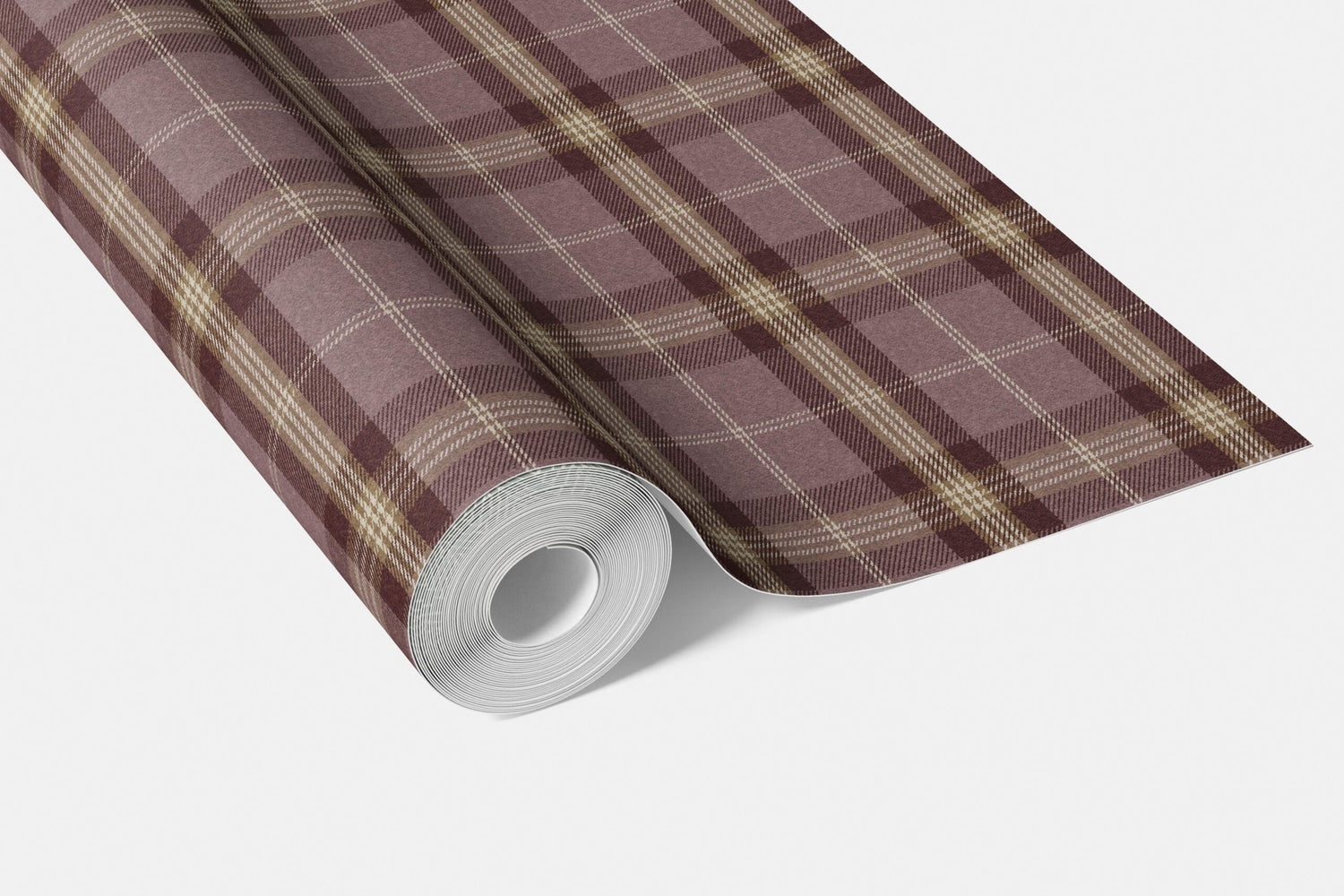 Geometric Plaid Checkered Bathroom Wallpaper (Purple/ Mauve/ Pink/ Cream)