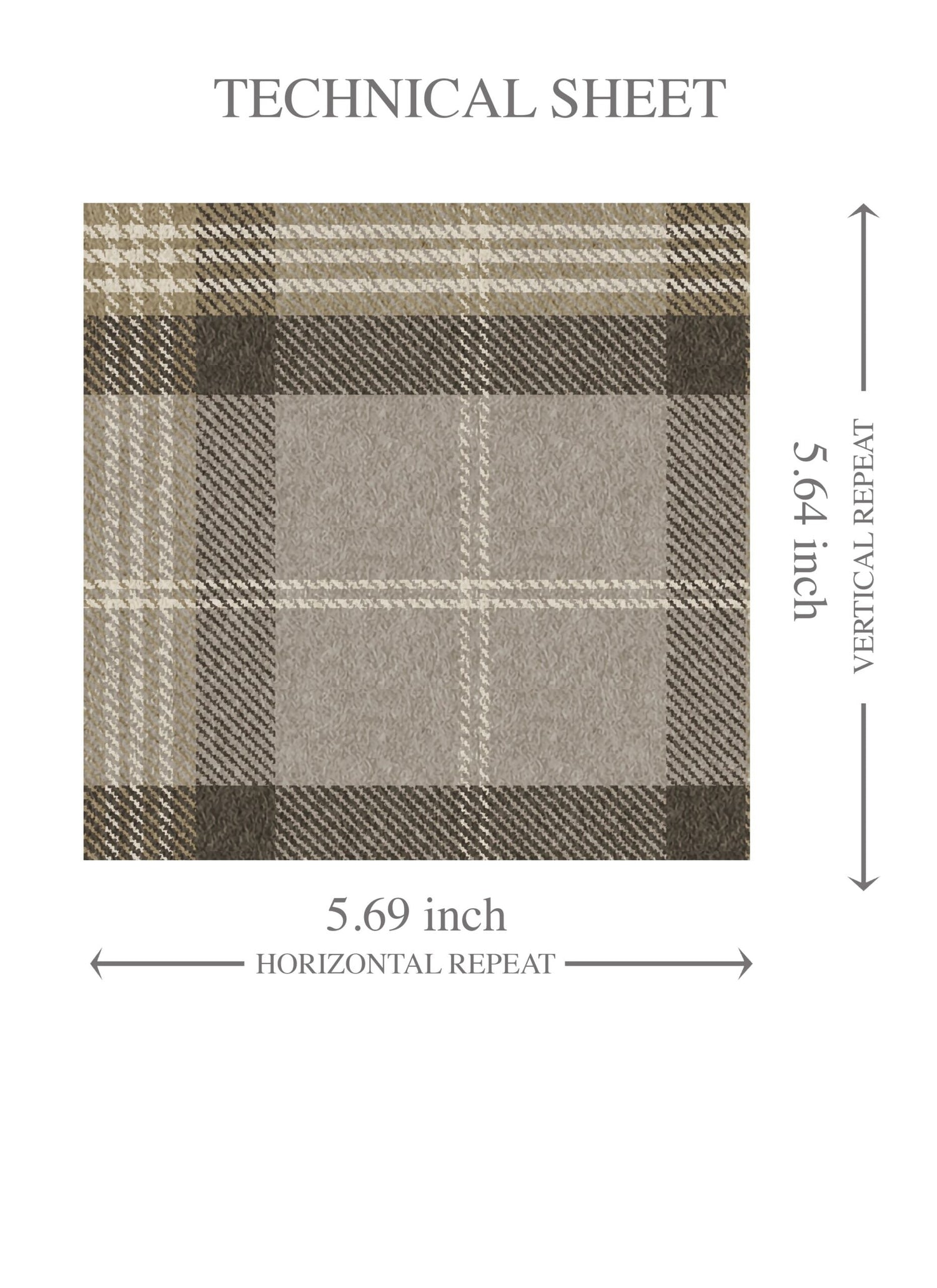 Geometric Plaid Checkered Kids Room Wallpaper (Gray/ Cedar Brown)