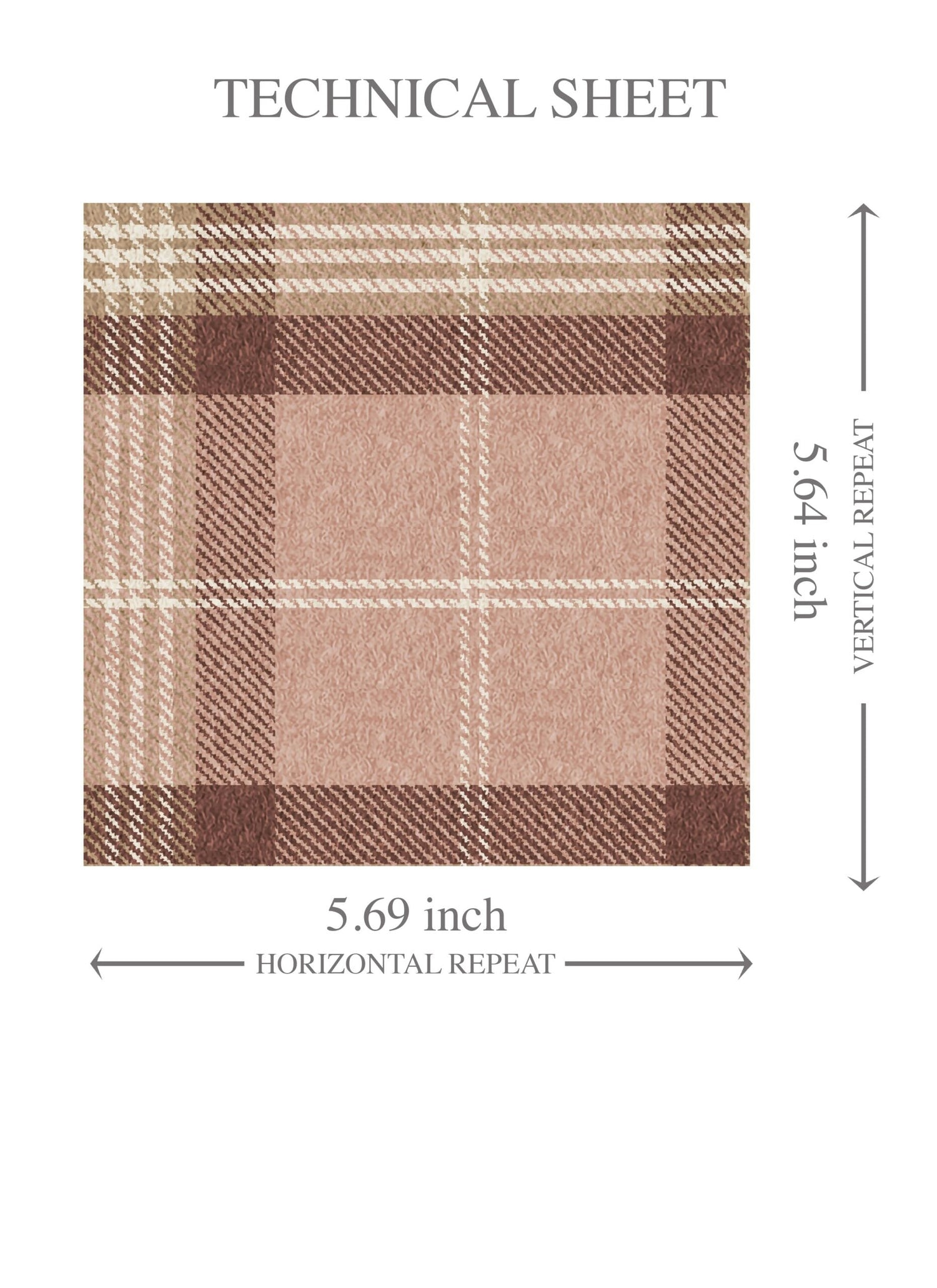 Geometric Plaid Checkered Kids Room Wallpaper (Blush Rose Pink/ Brown/ Beige)