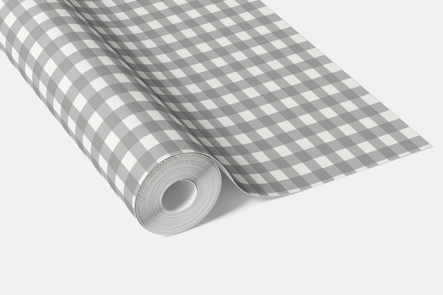 Neutral Geometric Gingham Checkered Living Room Wallpaper (Gray)