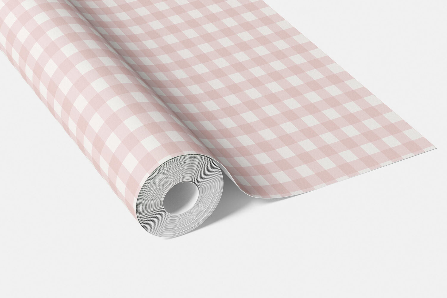 Geometric Gingham Checkered Living Room Wallpaper (Pink)