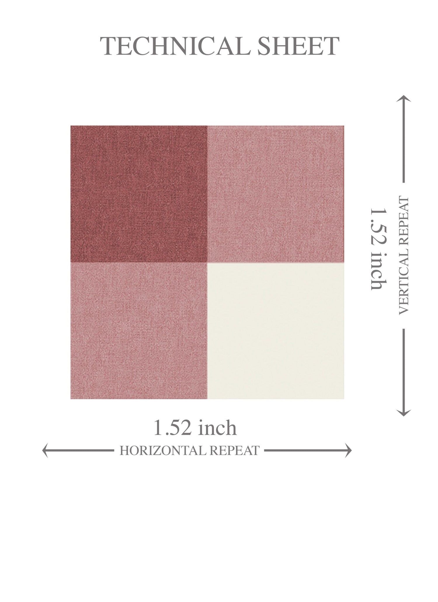 Geometric Gingham Checkered Kids Room Wallpaper (Cranberry Red)