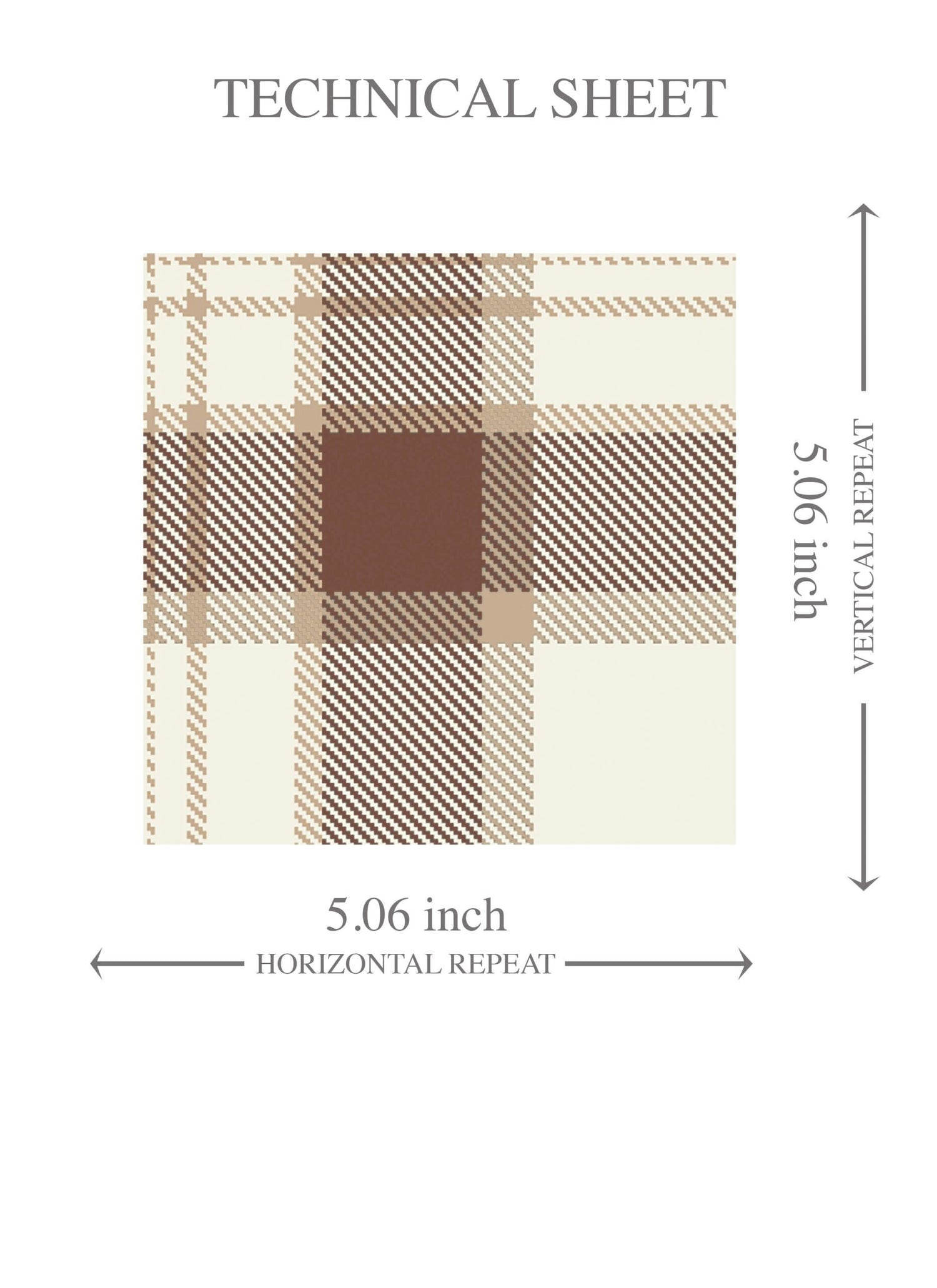 Neutral Geometric Plaid Checkered Kids Room Wallpaper (Brown/ Off-White)