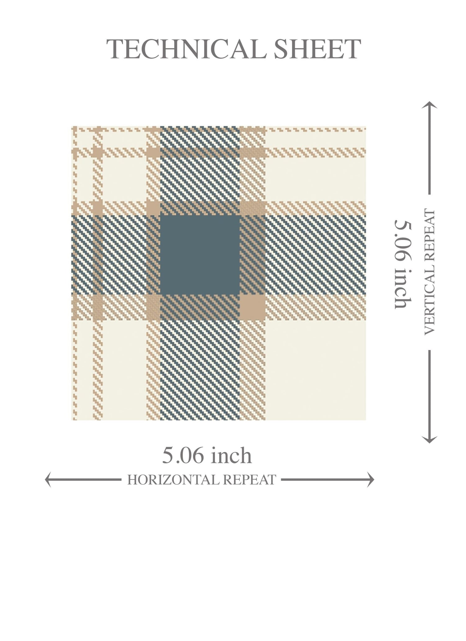 Neutral Geometric Plaid Checkered Kids Room Wallpaper (Teal Blue/ Off-White/ Beige)