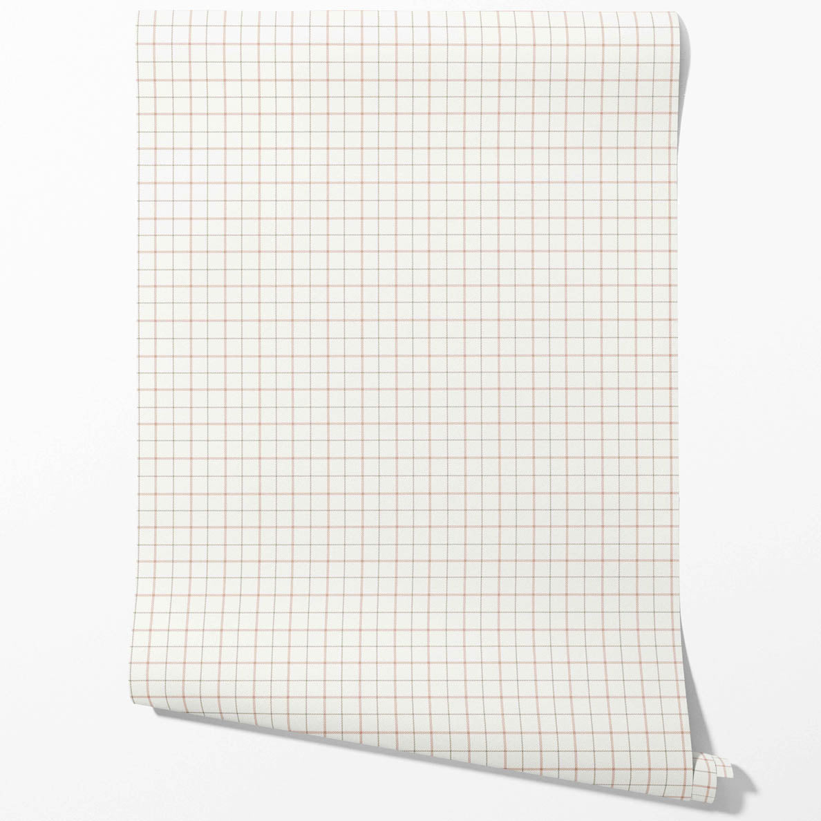 Windowpane Checkered/ Plaid Bathroom Wallpaper (Pink/ White/ Taupe)