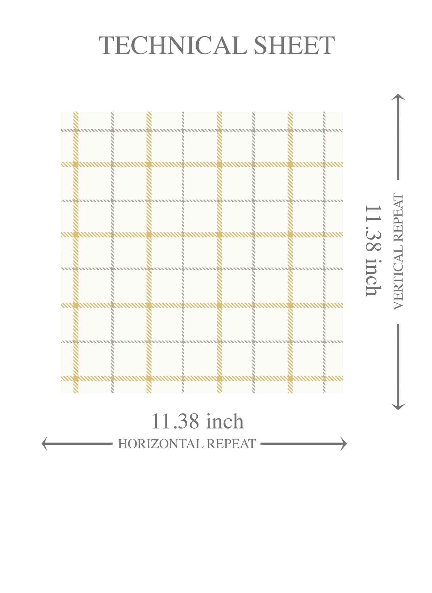 Windowpane Checkered/ Plaid Kids Room Wallpaper (Mustard Yellow/ White/ Taupe)