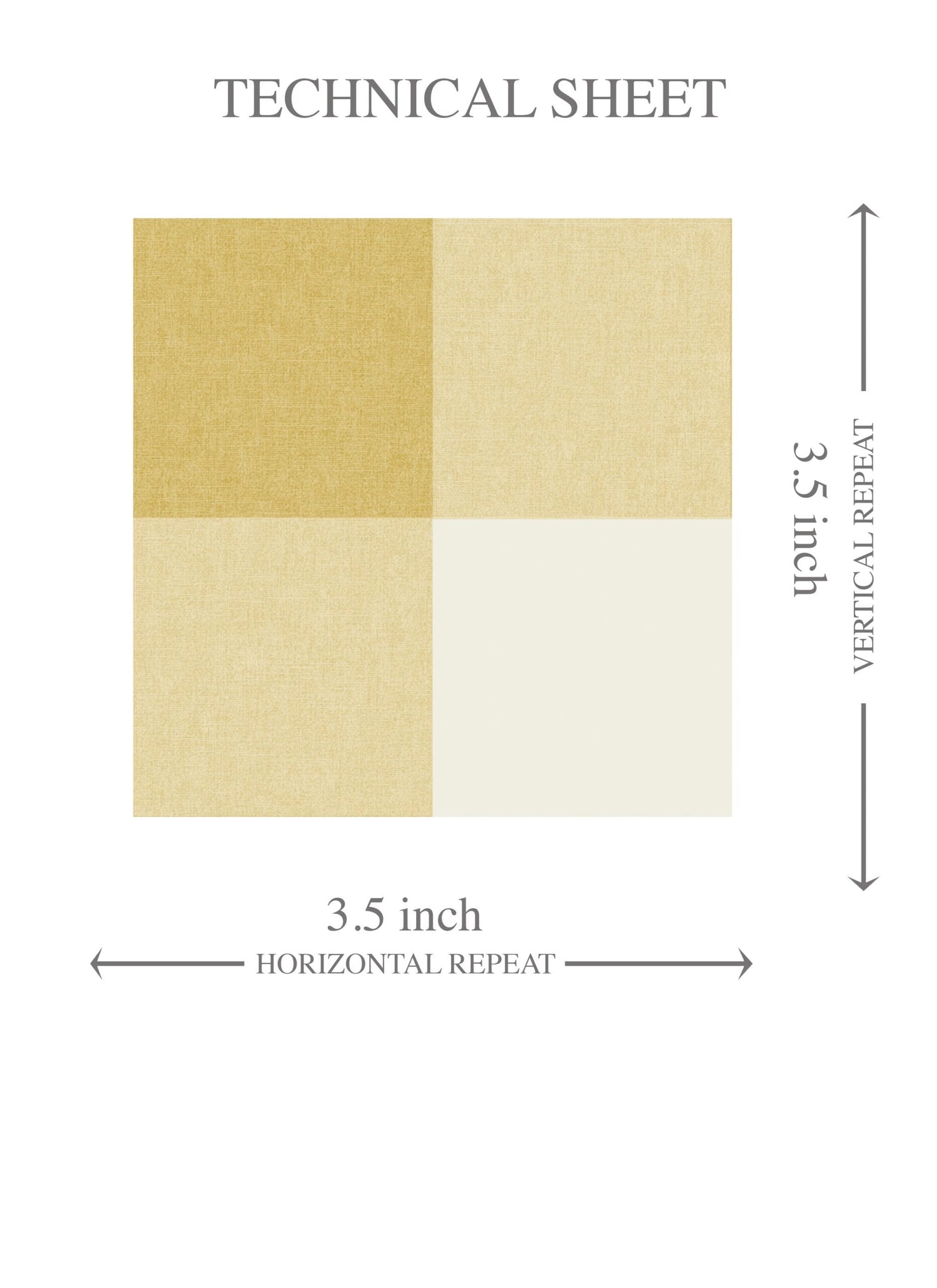Geometric Gingham Checkered Kids Room Wallpaper (Naples Yellow)