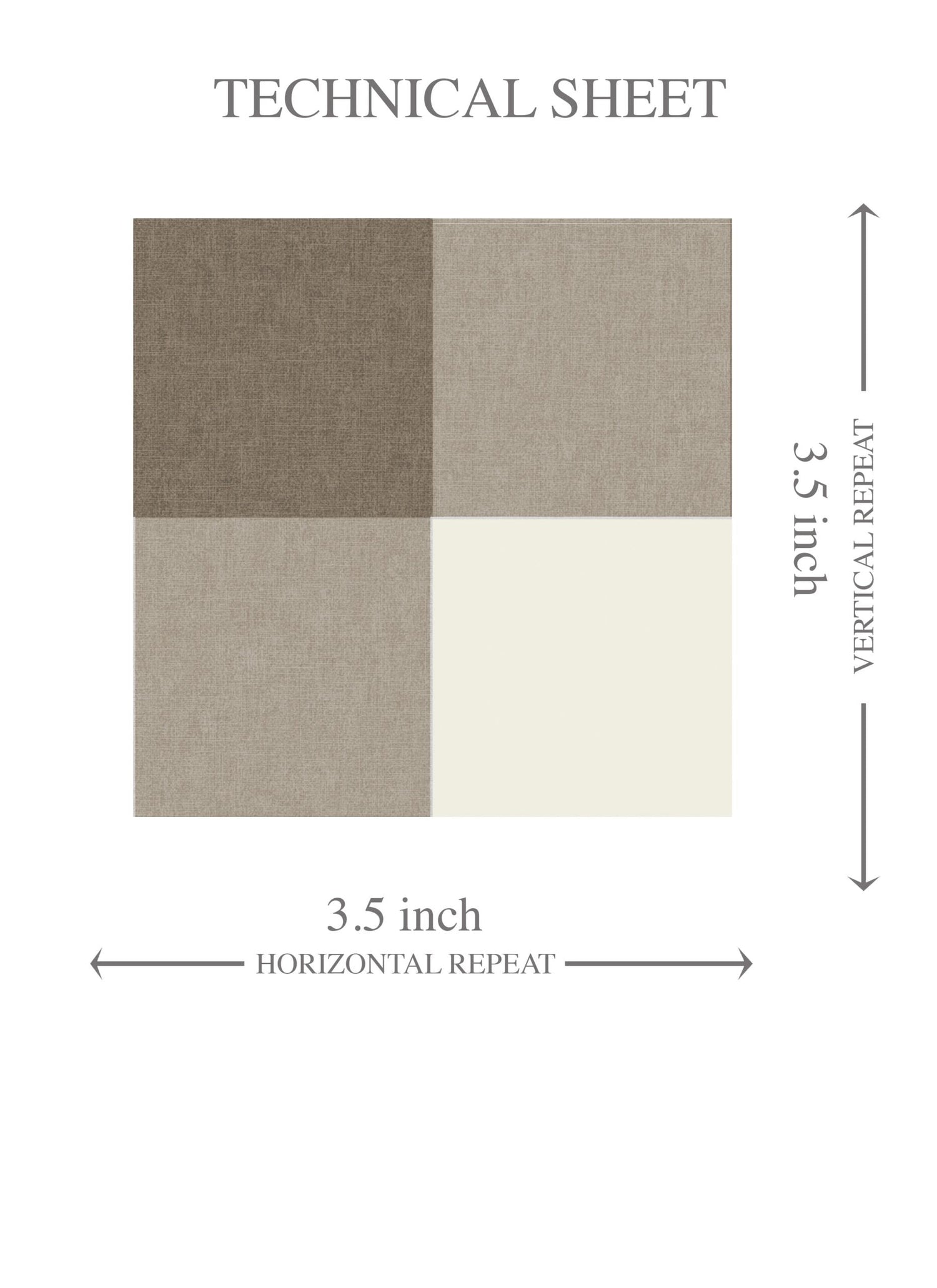 Neutral Geometric Gingham Checkered Kids Room Wallpaper (Taupe Brown)