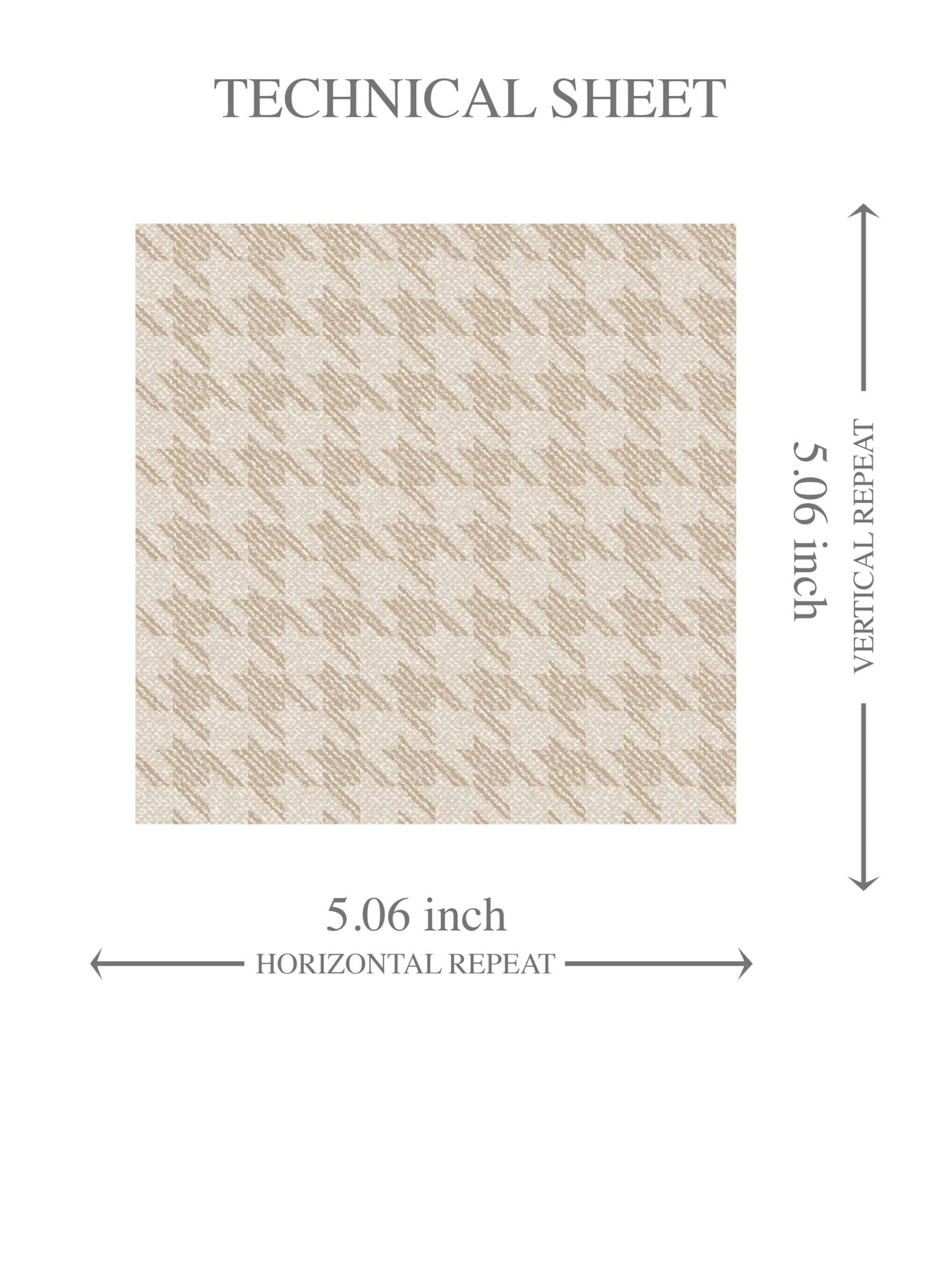 Neutral Plain/ Textured Houndstooth Kids Room Wallpaper (Stone Beige/ Greige)