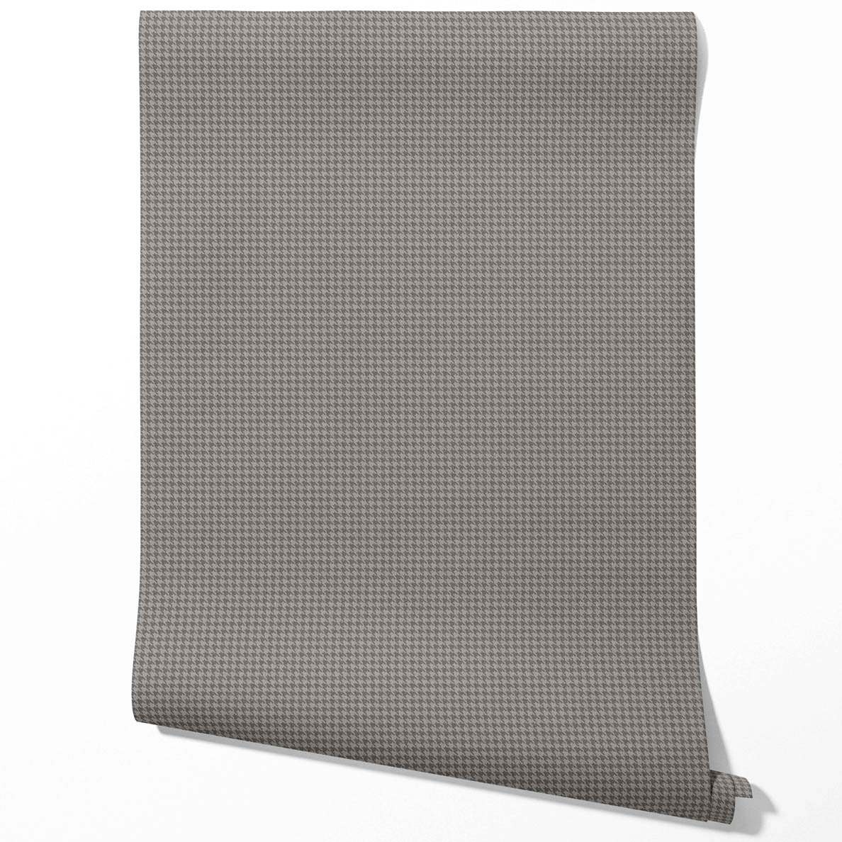 Neutral Plain/ Textured Houndstooth Bathroom Wallpaper (Gray/ Black)