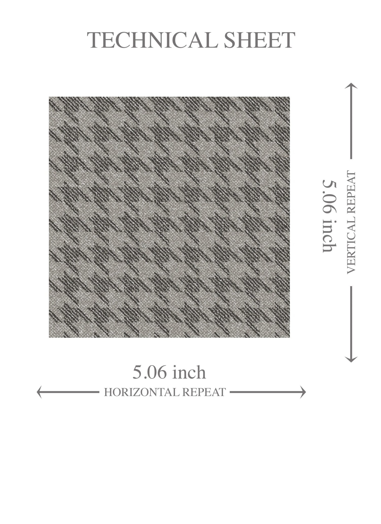 Neutral Plain/ Textured Houndstooth Kids Room Wallpaper (Gray/ Black)