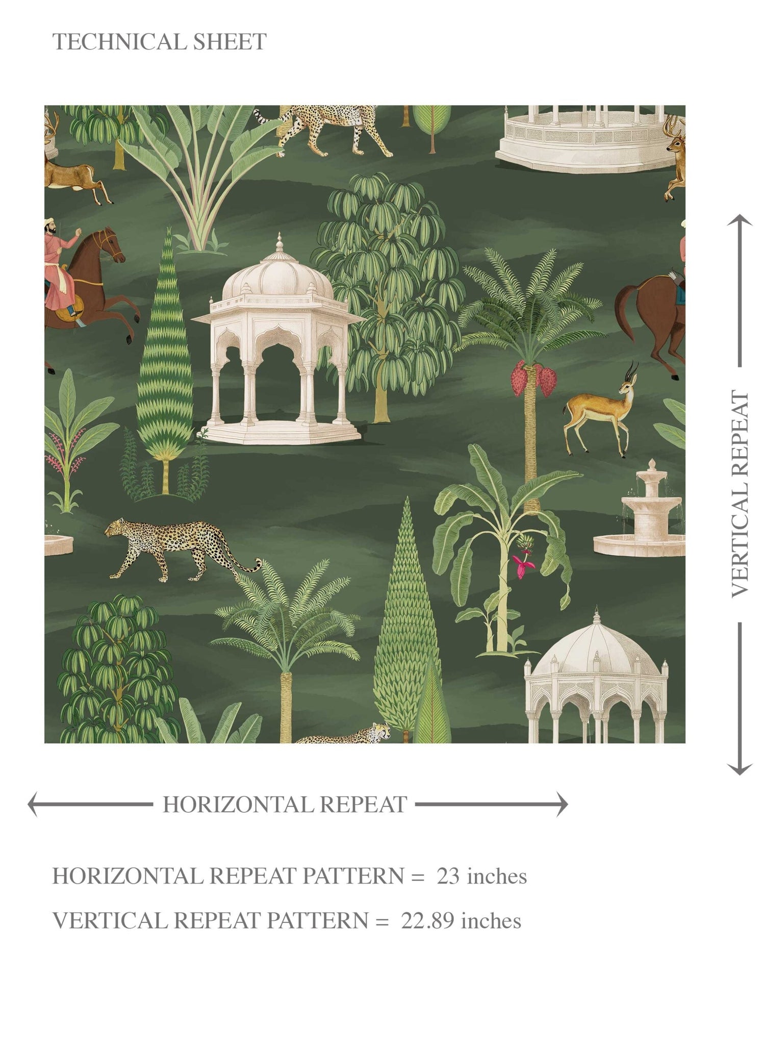 Vintage Heritage/ Ethnic Chinoiserie Kids Room Wallpaper (Green/ White/ Brown/ Red)