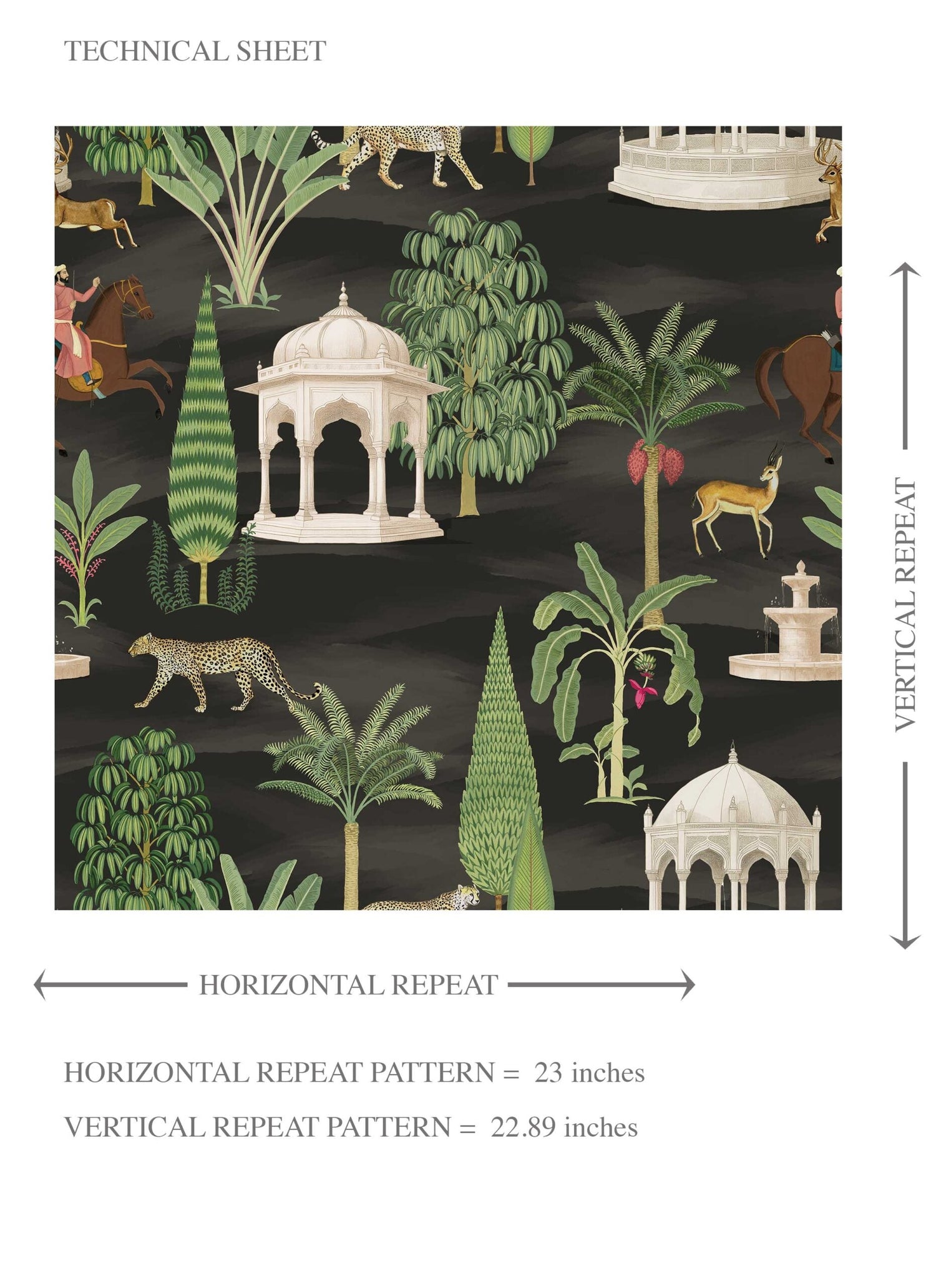 Vintage Heritage/ Ethnic Chinoiserie Kids Room Wallpaper (Black/ Brown/ White/ Red)