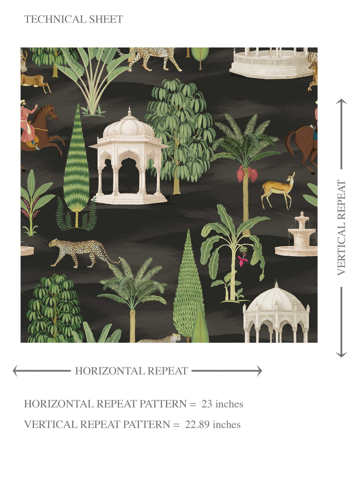 Vintage Heritage/ Ethnic Chinoiserie Kids Room Wallpaper (Black/ Brown/ White/ Red)