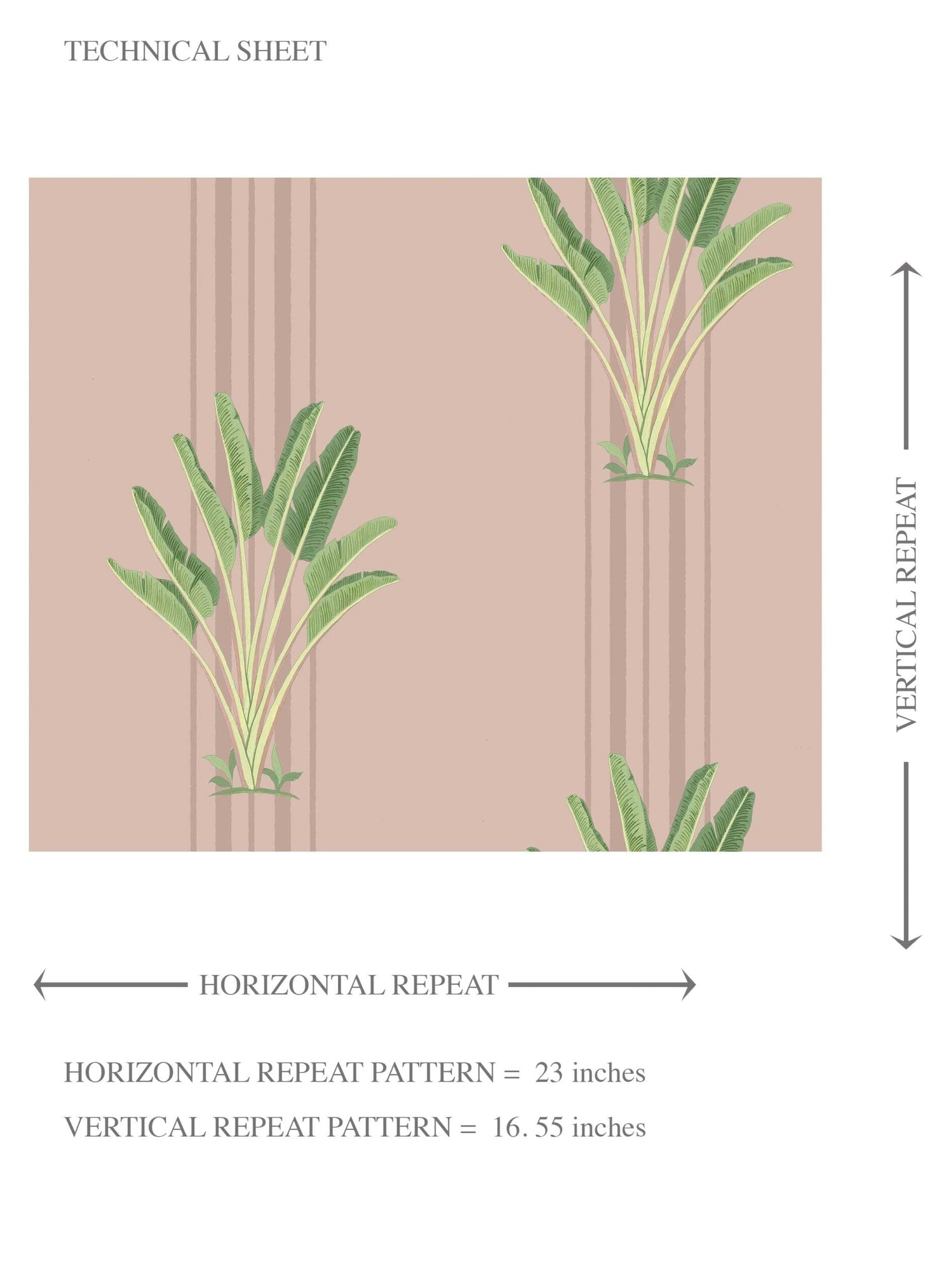 Botanical/ Floral Block Print Kids Room Wallpaper (Pink/ Green)