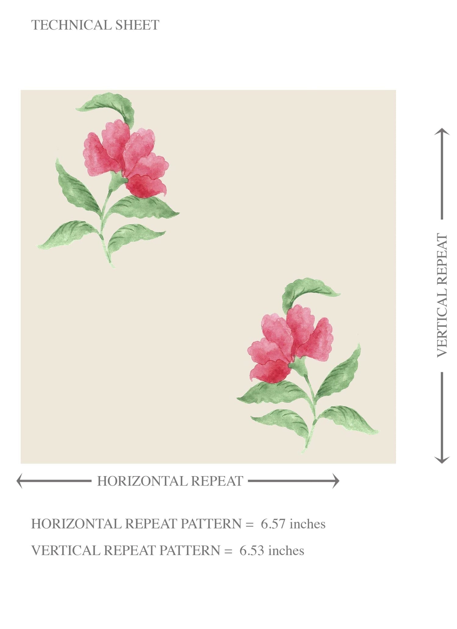 Vintage-Inspired Floral Block Print Kids Room Wallpaper (Pink/ Green/ Beige)