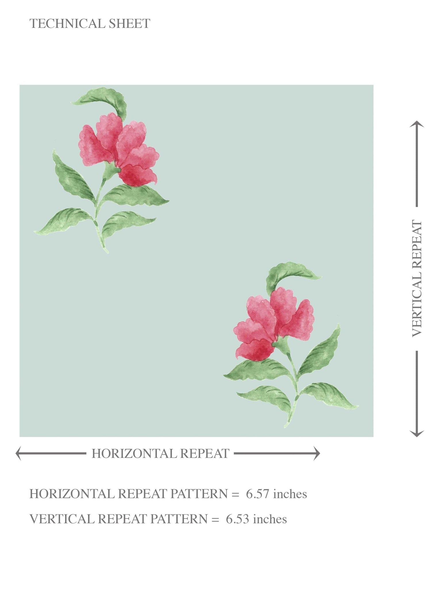 Vintage-Inspired Floral Block Print Kids Room Wallpaper (Blue/ Pink/ Green)