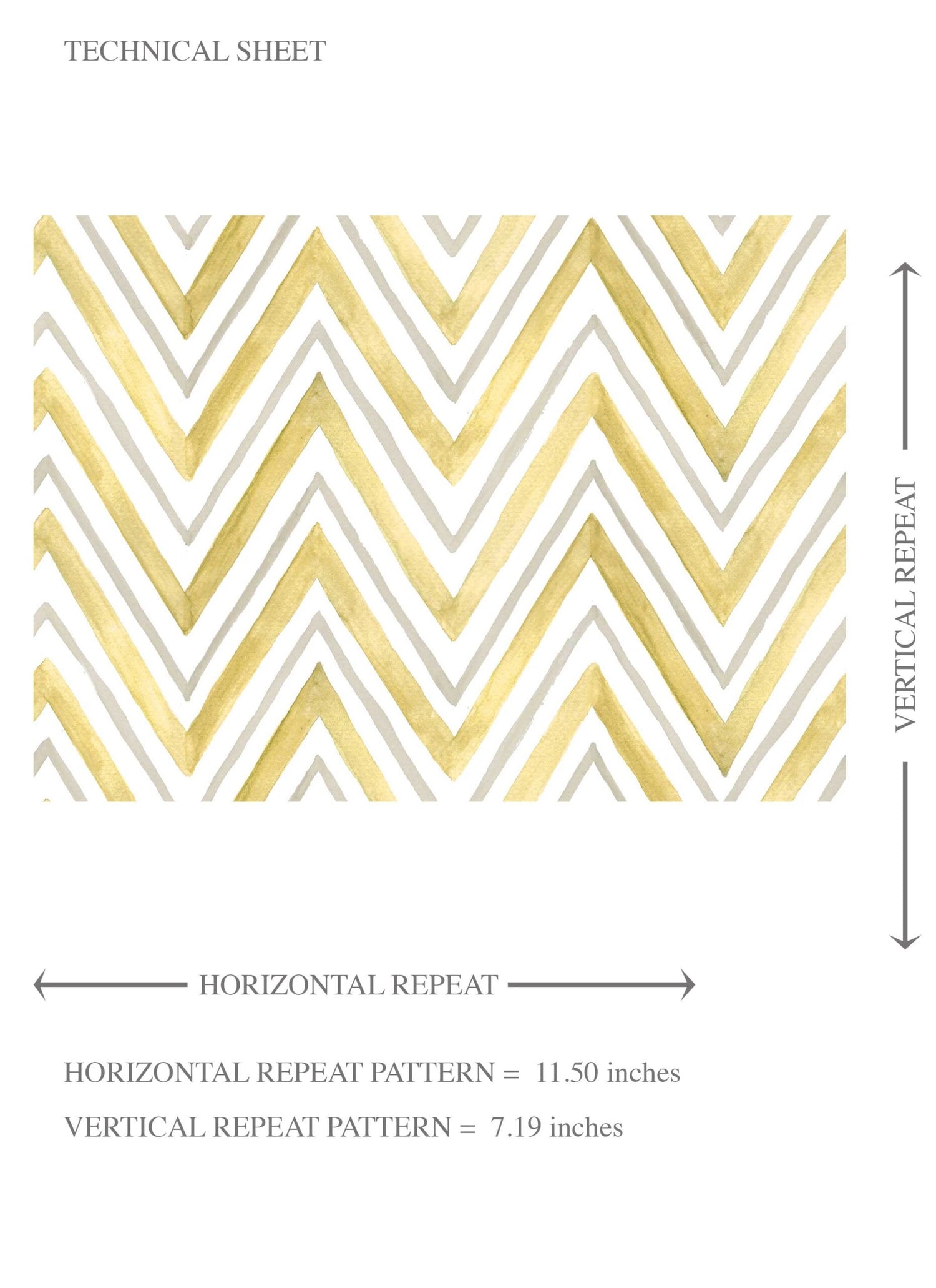 Geometric Zigzag/ Chevron Kids Room Wallpaper (Yellow)
