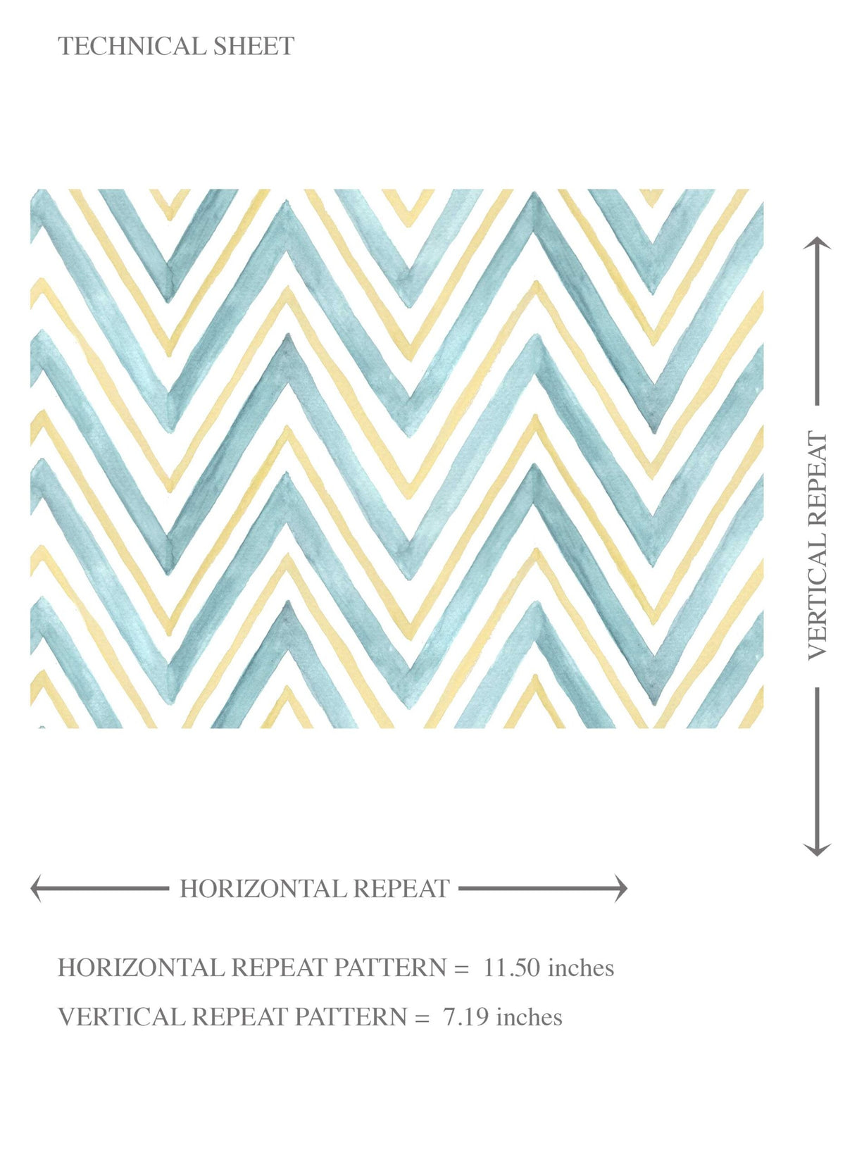 Geometric Zigzag/ Chevron Kids Room Wallpaper (Blue/ Yellow)