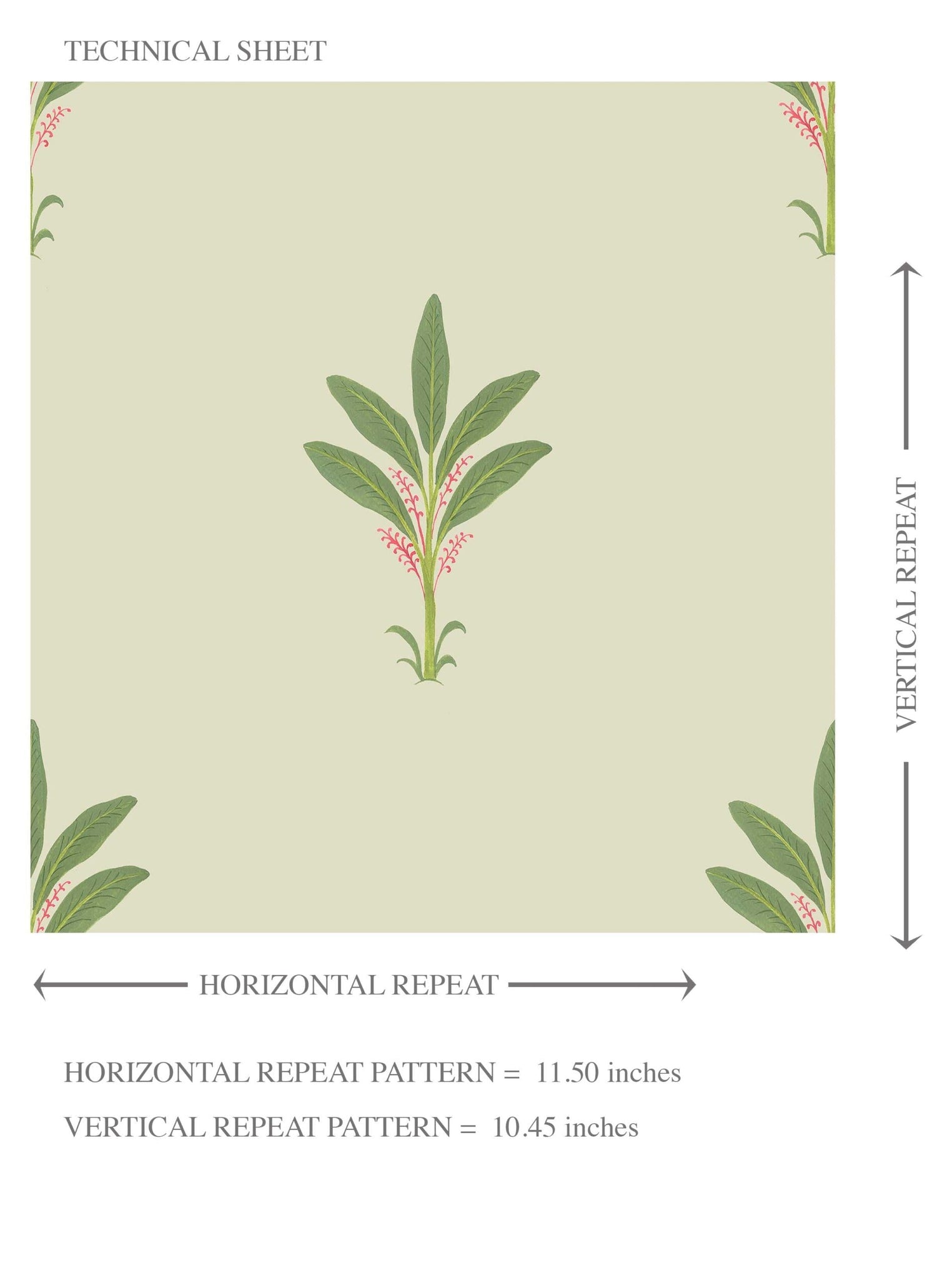 Vintage-Inspired Floral Block Print Kids Room Wallpaper (Olive Green)