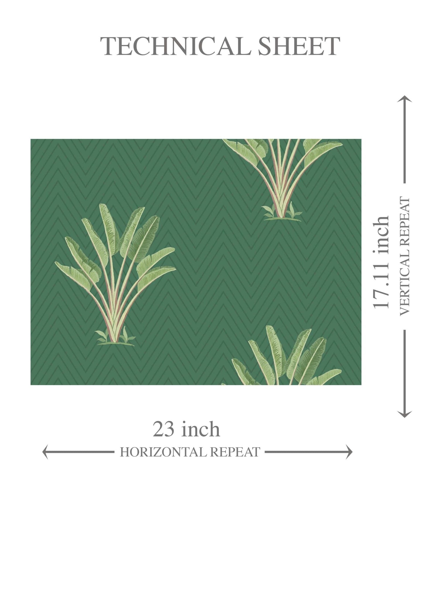 Botanical/ Floral Block Print Kids Room Wallpaper (Green)