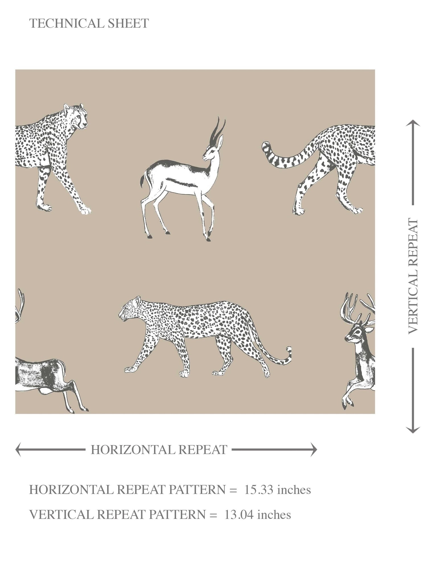 Leopard Animal Print Kids Room Wallpaper (Beige/ White/ Greige)