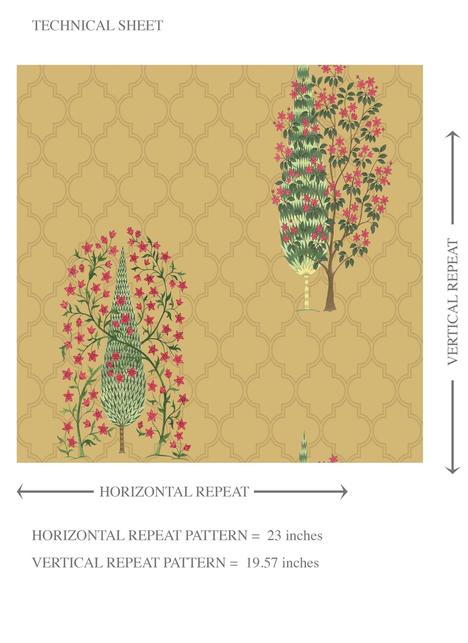 Botanical/ Floral Print Kids Room Wallpaper (Yellow/ Pink/ Green)