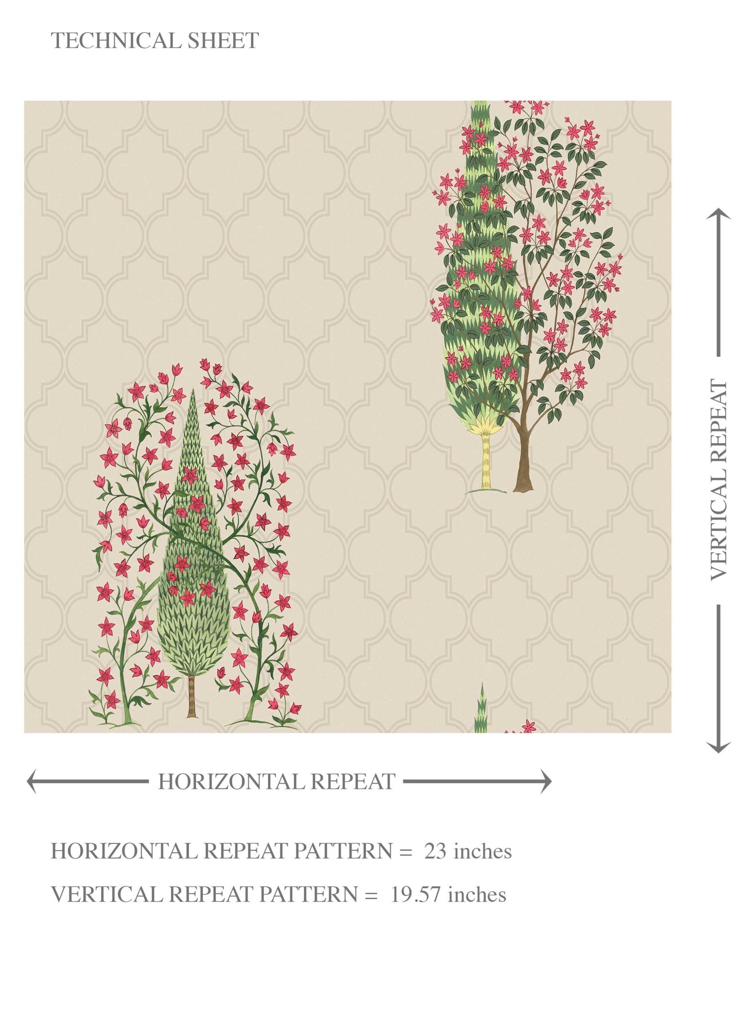 Botanical/ Floral Print Kids Room Wallpaper (Beige/ Pink/ Green)