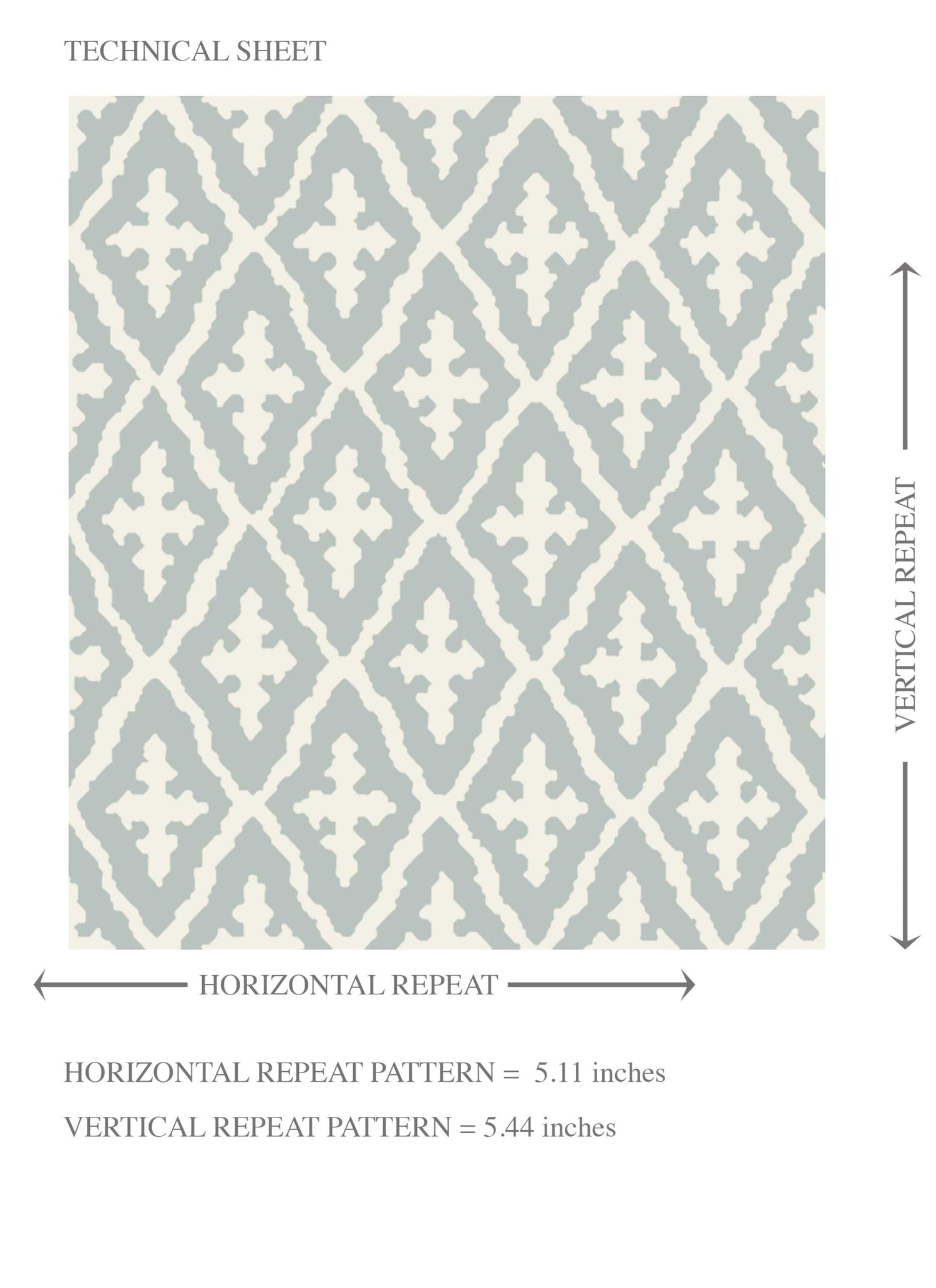 Geometric Diamond Lattice Kids Room Wallpaper (Blue-Gray/ White)