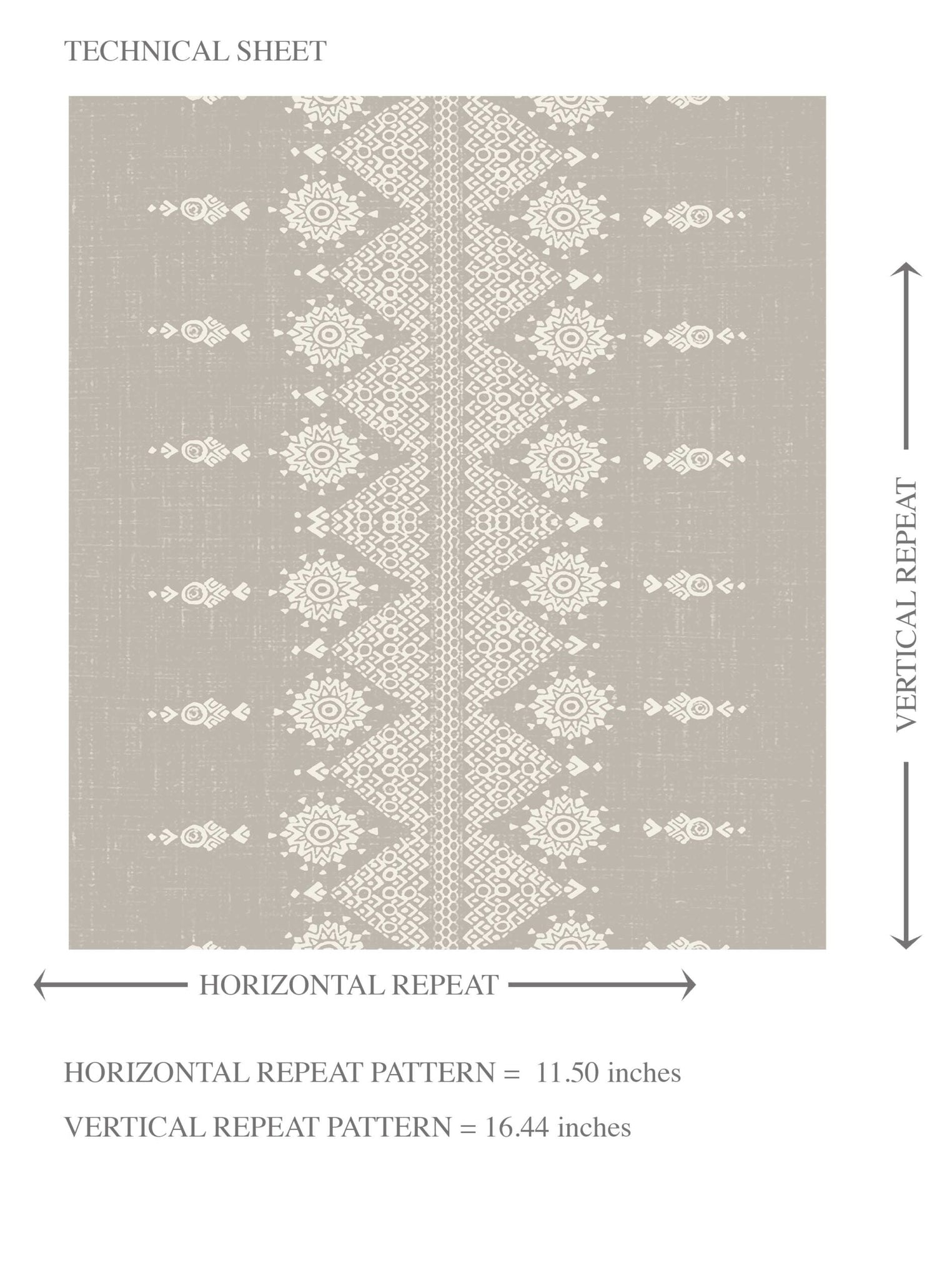 Neutral Floral Striped Kids Room Wallpaper (Gray/ Off White)