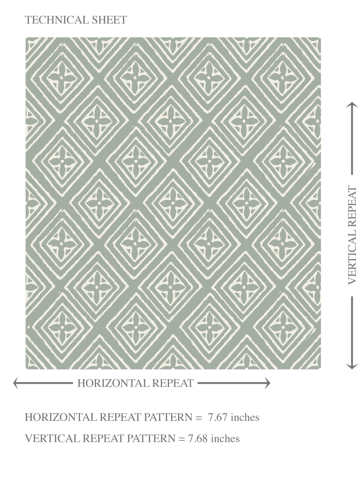 Small Diamond Lattice/ Textured Check Kids Room Wallpaper (Green-Gray/ White)