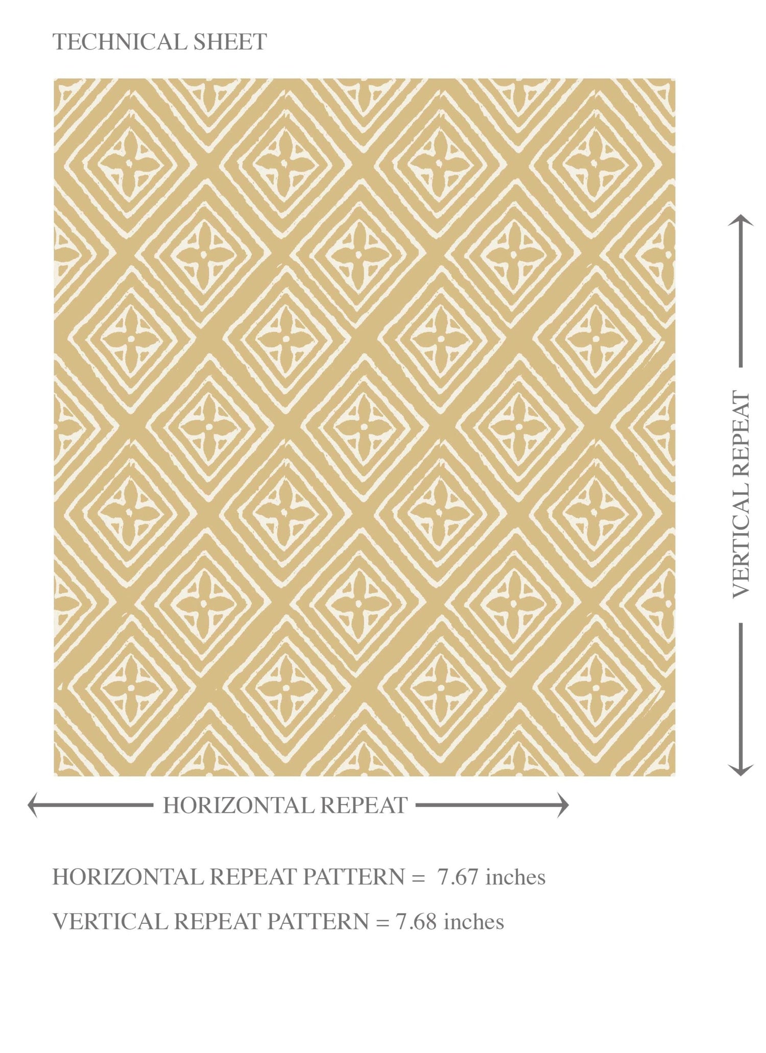 Small Diamond Lattice/ Textured Check Kids Room Wallpaper (Ochre Yellow/ White)