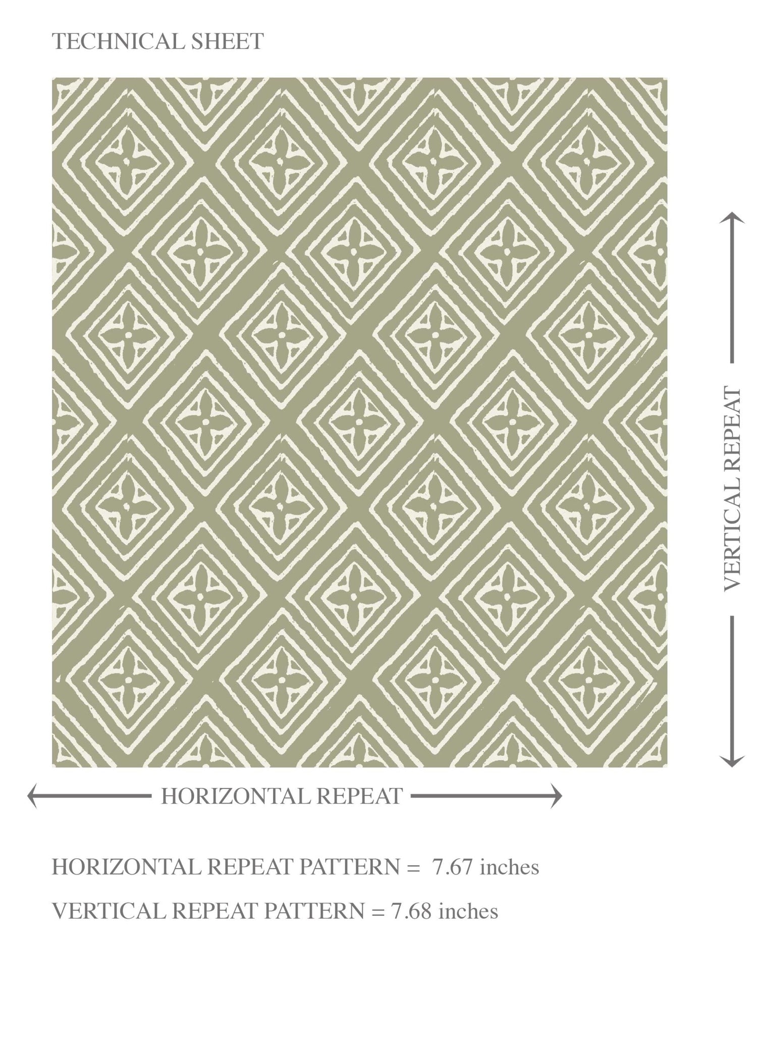 Small Diamond Lattice/ Textured Check Kids Room Wallpaper (Olive Green/ White)