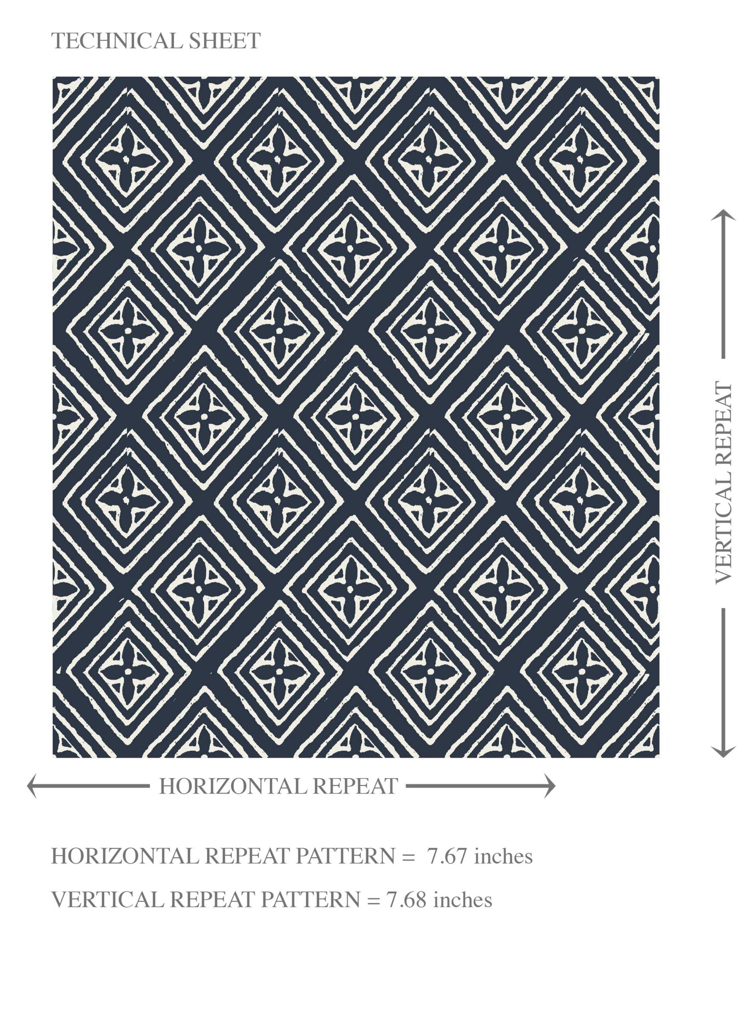 Small Diamond Lattice/ Textured Check Kids Room Wallpaper (Midnight Blue/ White)