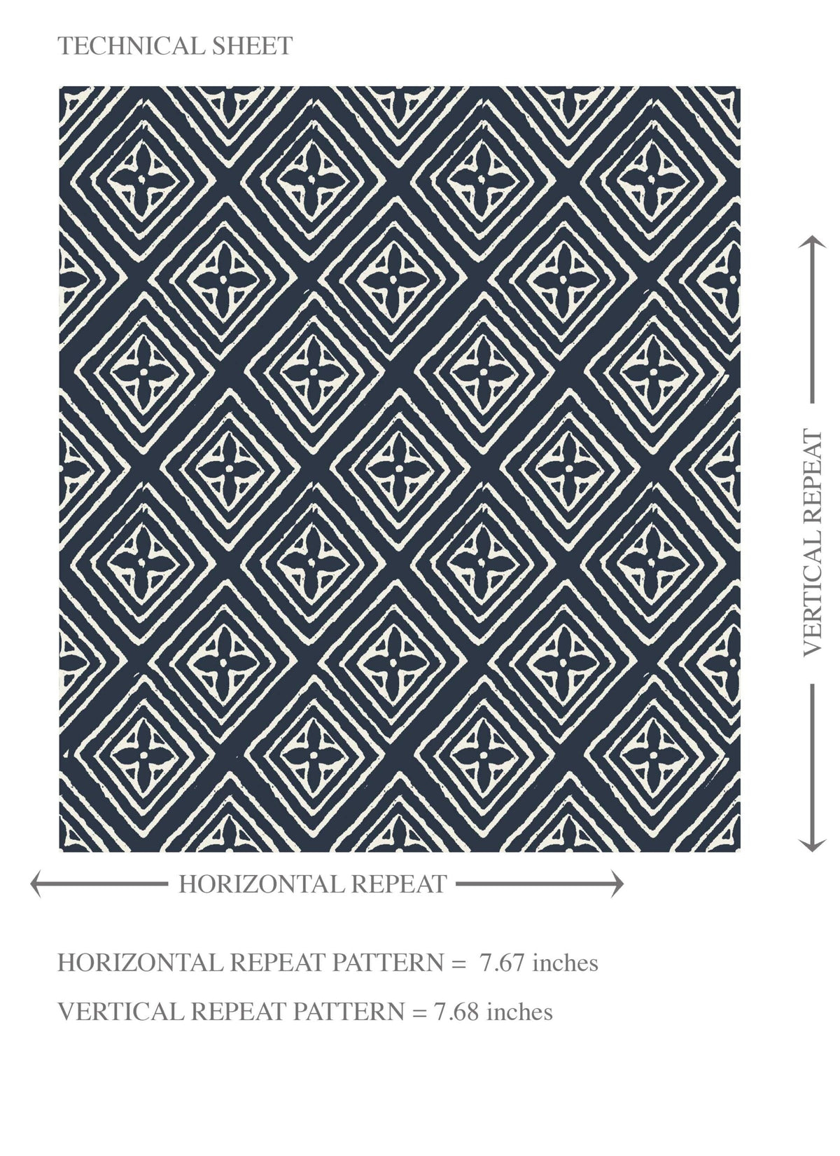 Small Diamond Lattice/ Textured Check Kids Room Wallpaper (Midnight Blue/ White)