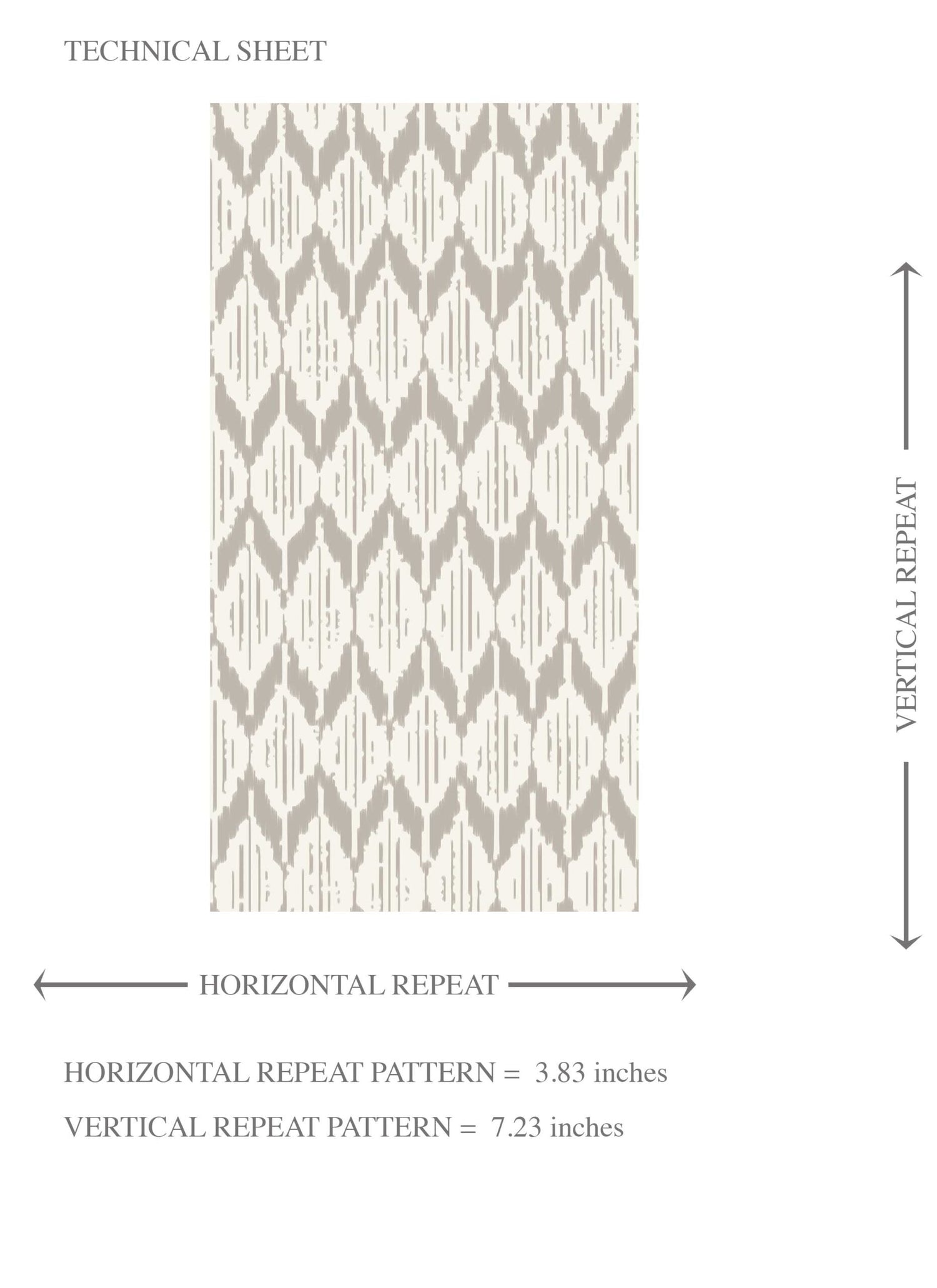 Neutral Ikat Striped Kids Room Wallpaper (Gray/ Greige/ White)