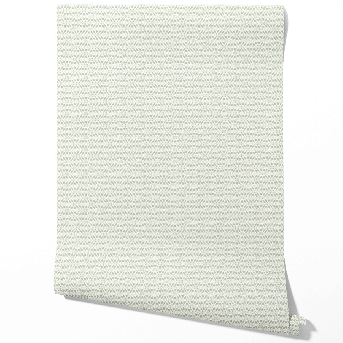 Geometric Ikat Striped Kitchen Wallpaper (Duck Egg Blue/ White)
