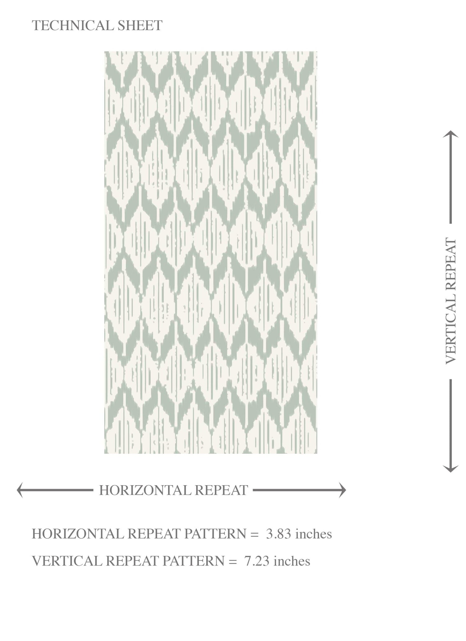 Geometric Ikat Striped Kids Room Wallpaper (Duck Egg Blue/ White)