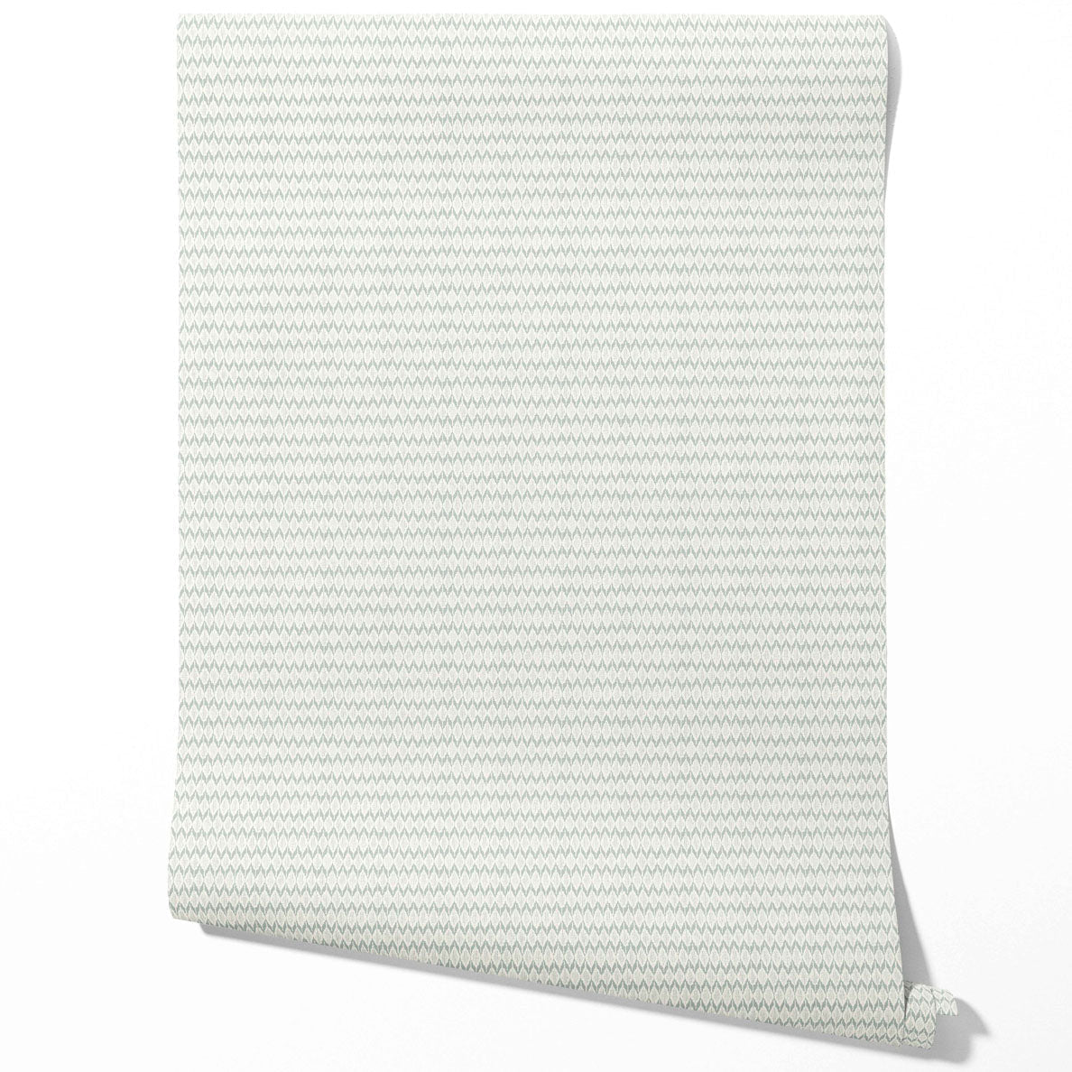 Neutral Ikat Striped Kitchen Wallpaper (Light Gray- Blue/ White)