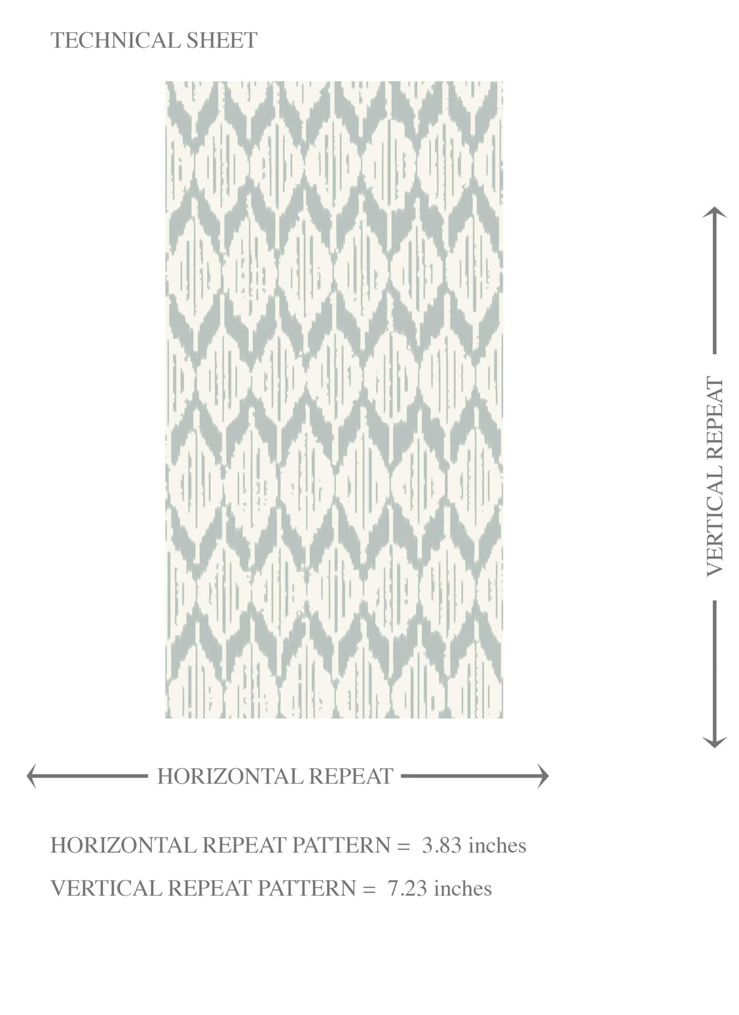 Neutral Ikat Striped Kids Room Wallpaper (Light Gray- Blue/ White)