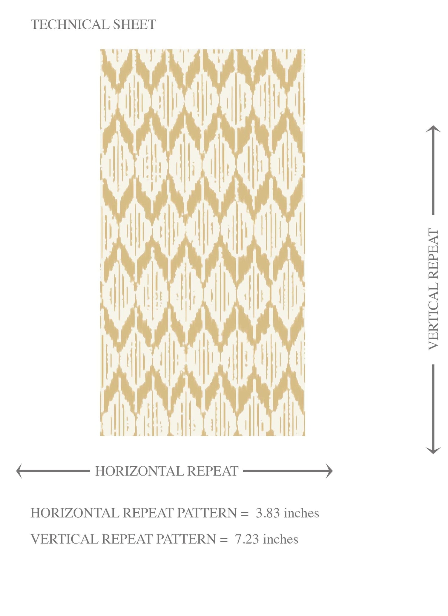 Geometric Ikat Striped Kids Room Wallpaper (Yellow/ White)