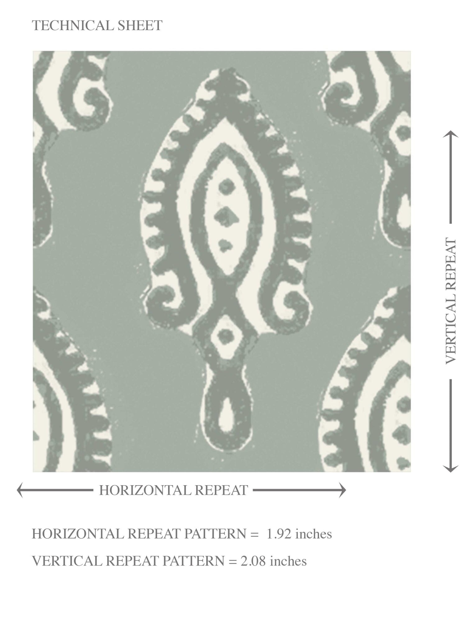 Textured Teardrop/ Paisley Block Print Kids Room Wallpaper (Green-Gray/ White)