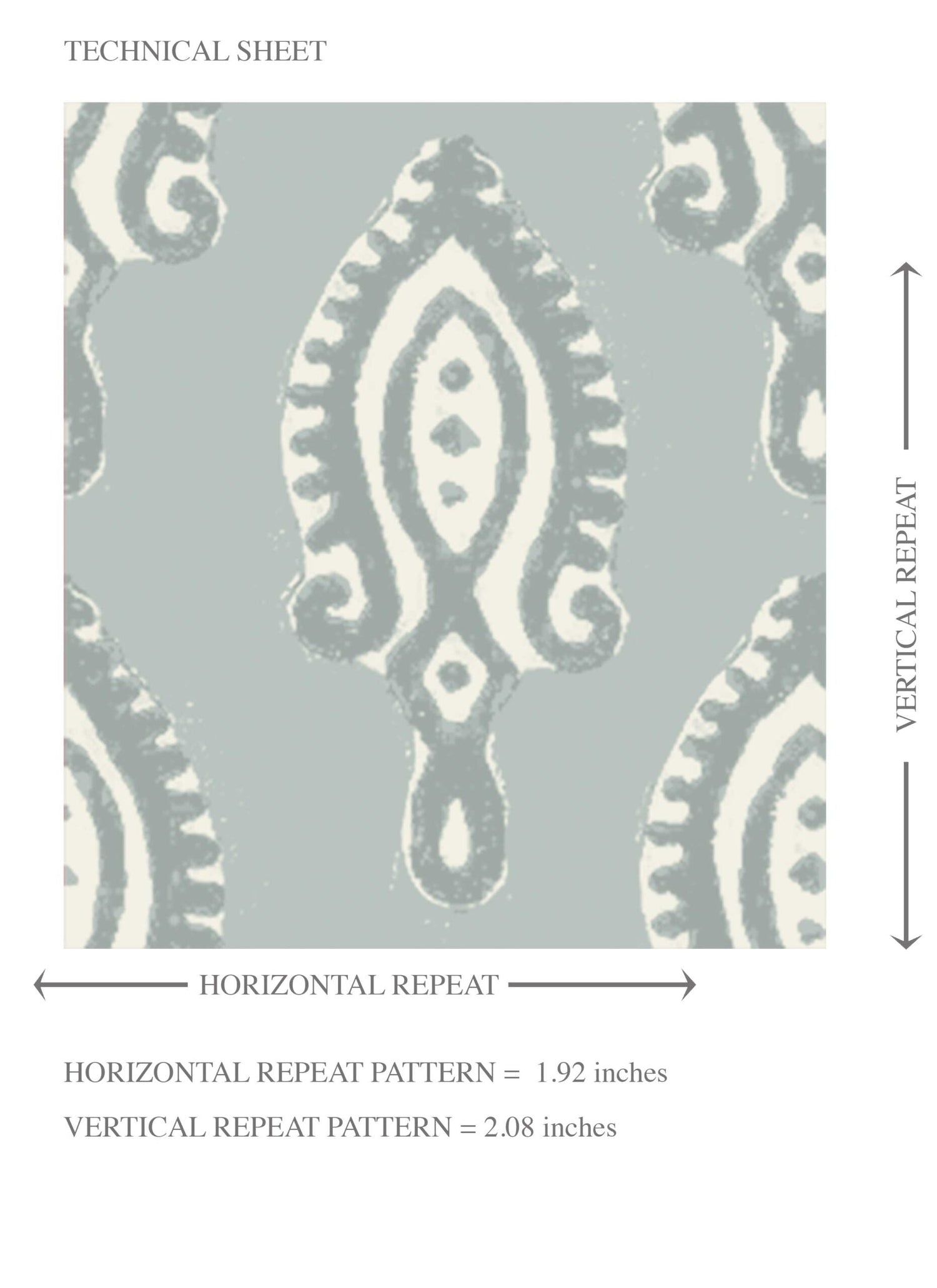 Textured Teardrop/ Paisley Block Print Kids Room Wallpaper (Blue-Gray/ White)