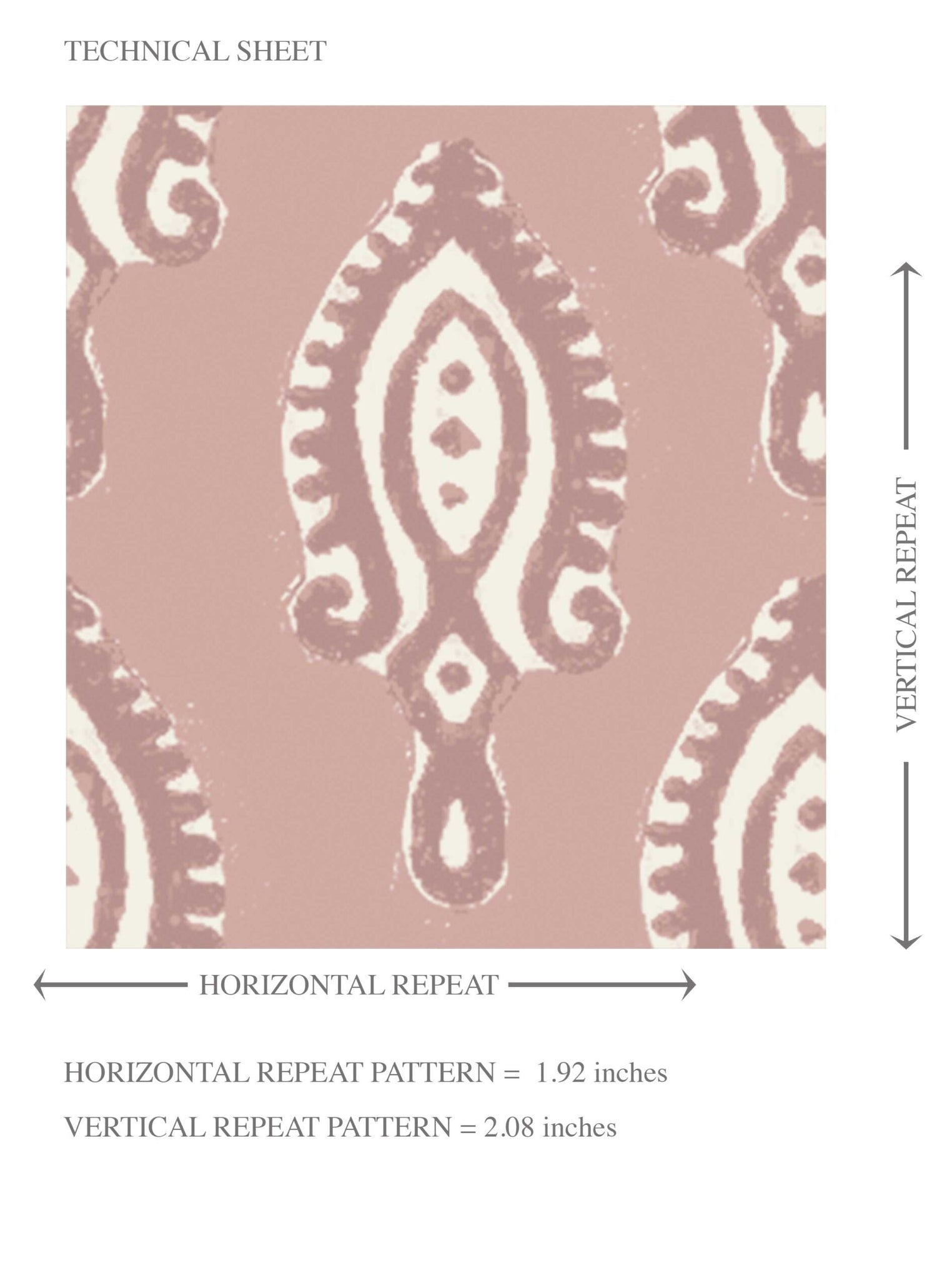Textured Teardrop/ Paisley Block Print Kids Room Wallpaper (Rose Pink/ White)