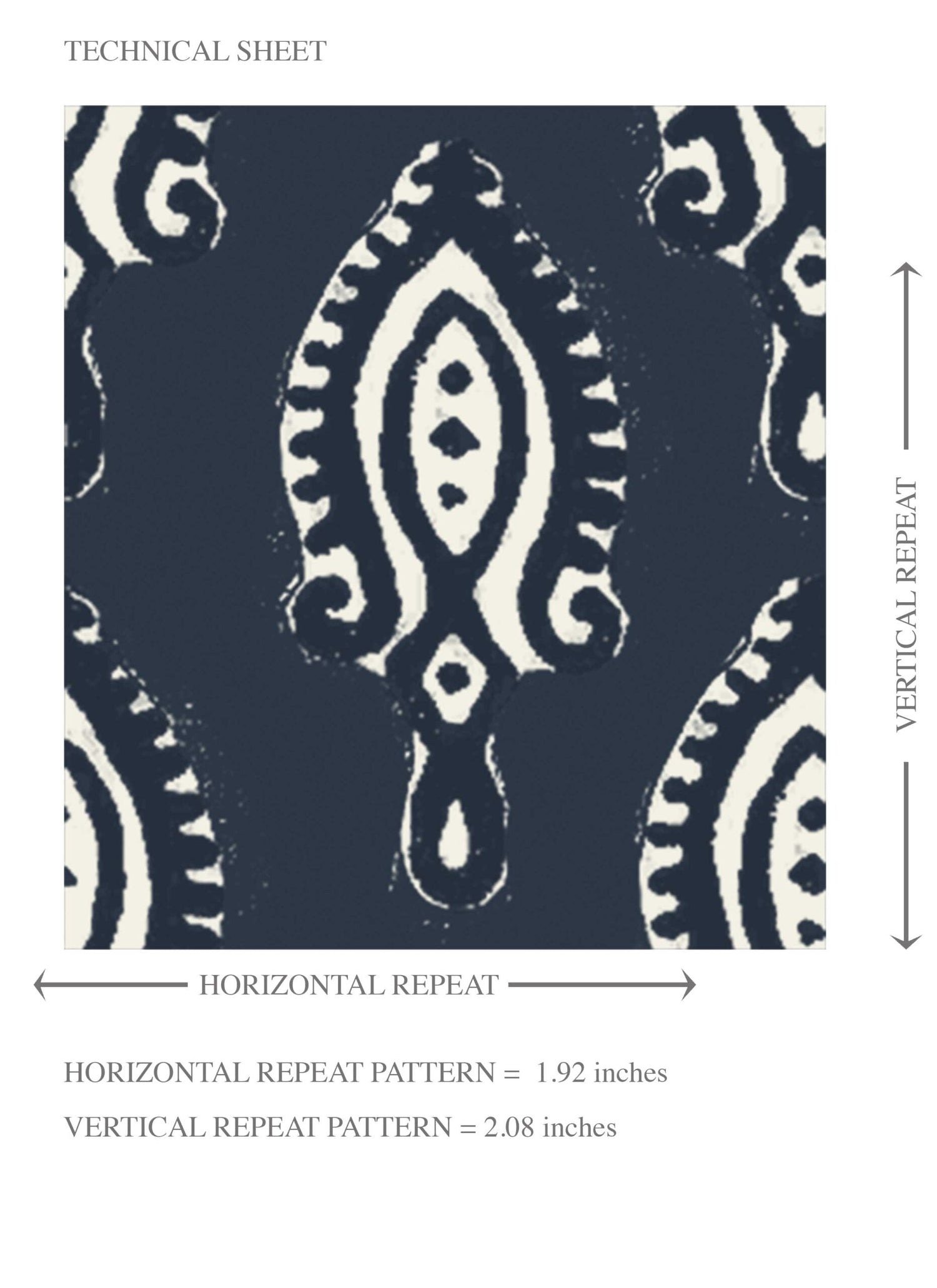 Textured Teardrop/ Paisley Block Print Kids Room Wallpaper (Navy Blue/ White)